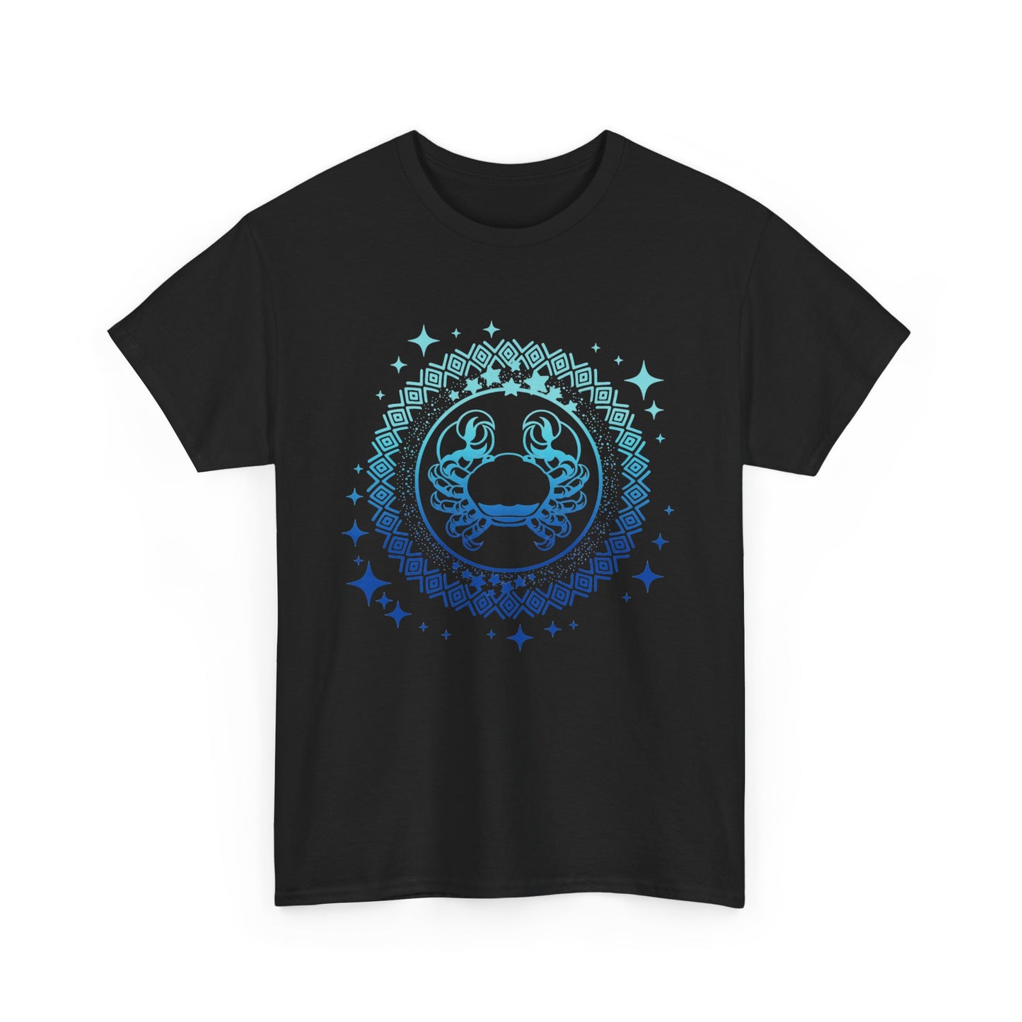Tribal Circle Cancer Crab Unisex Heavy Cotton Tee