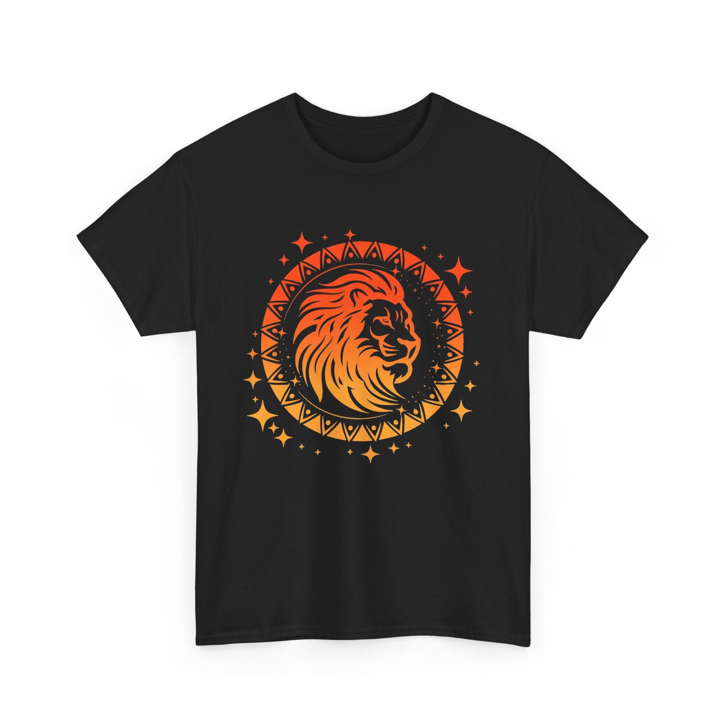 Tribal Circle Leo Lion Unisex Heavy Cotton Tee