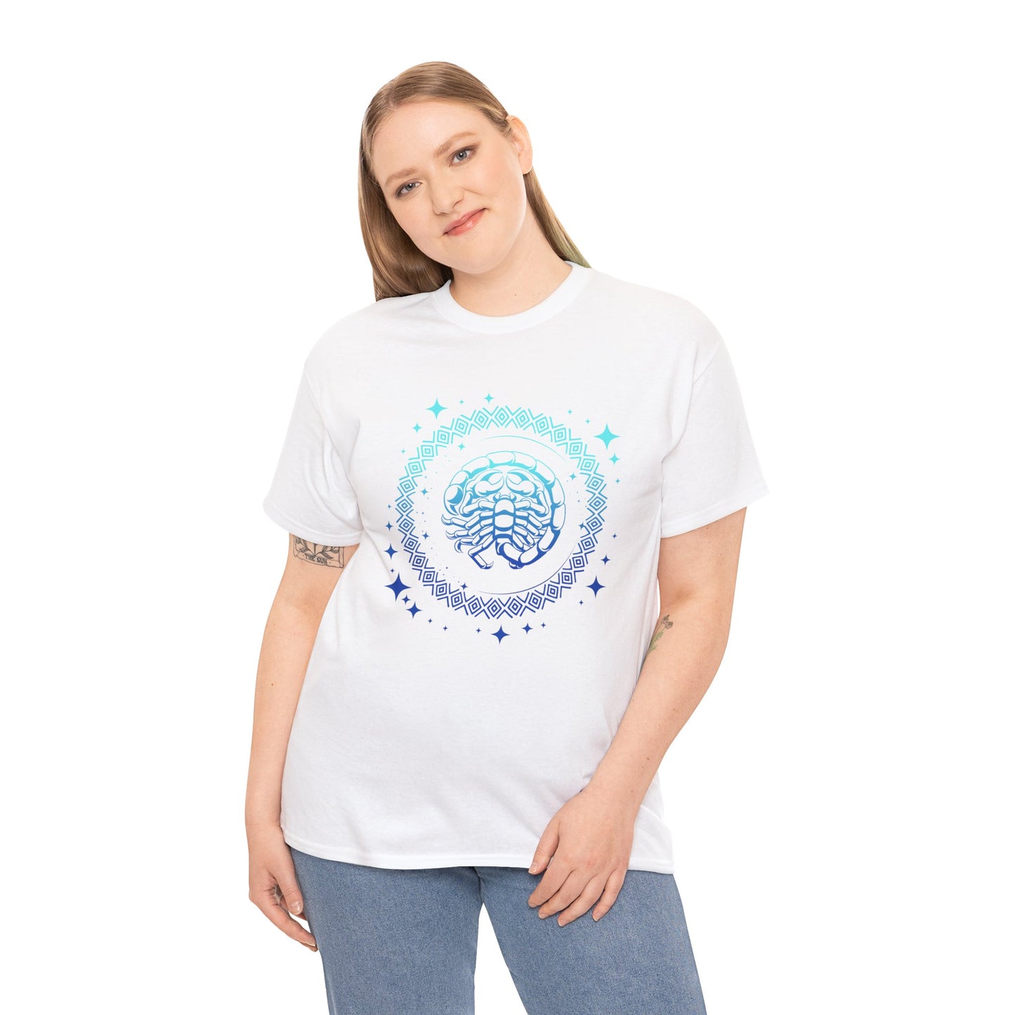 Tribal Circle Scorpio Scorpion Unisex Heavy Cotton Tee