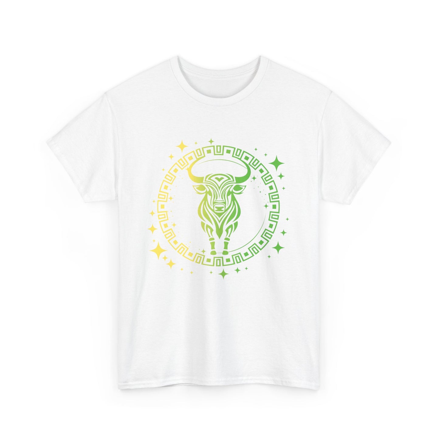 Tribal Circle Taurus Bull Unisex Heavy Cotton Tee