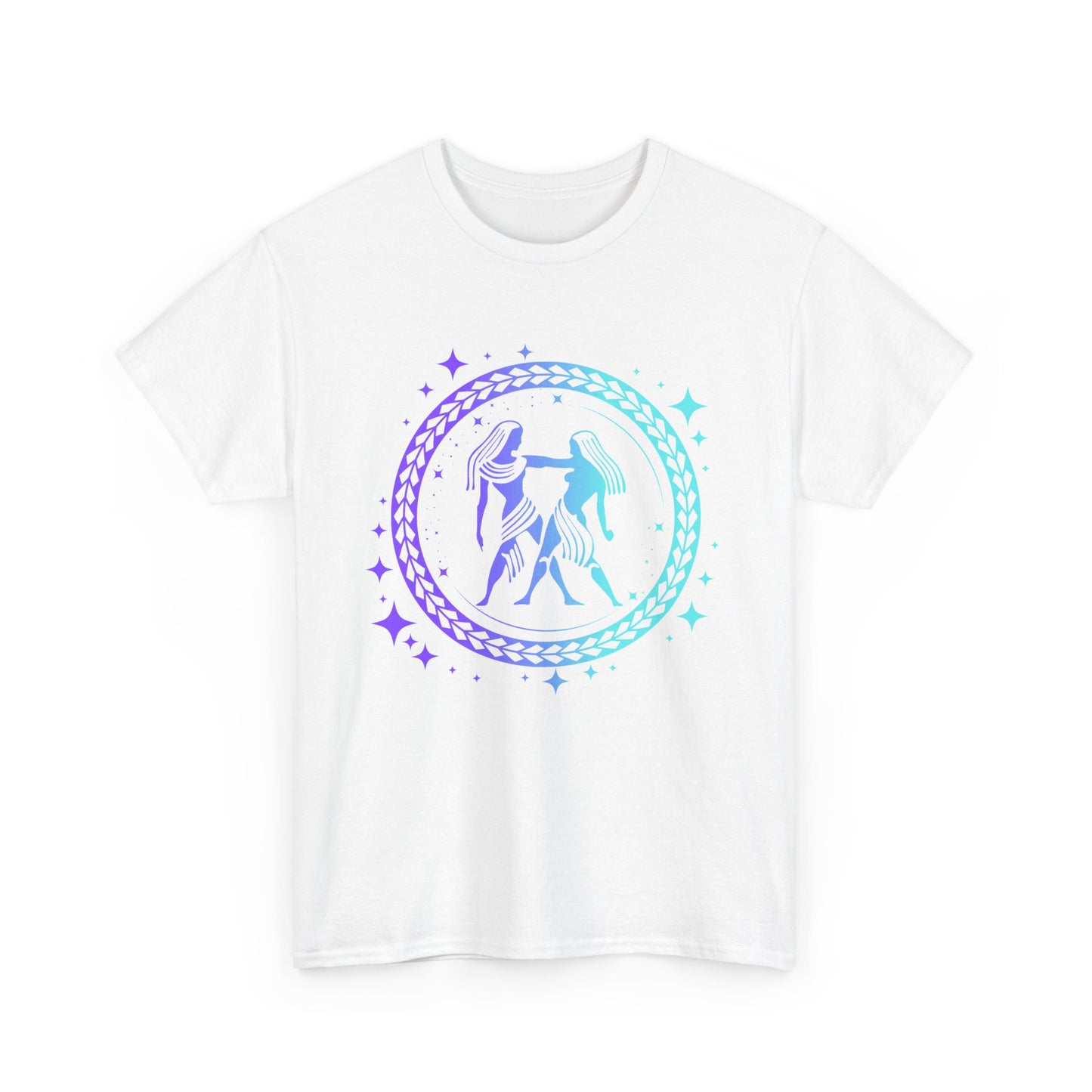 Tribal Circle Gemini Twins Unisex Heavy Cotton Tee