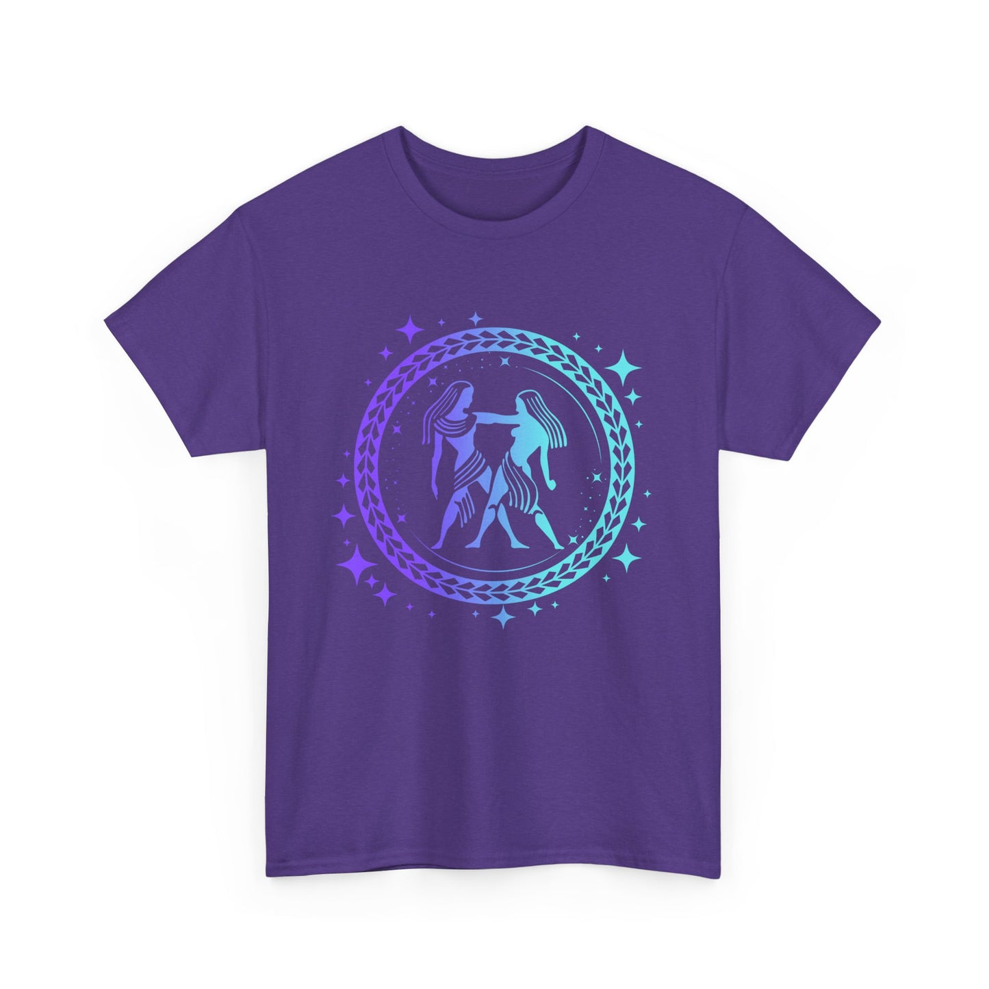 Tribal Circle Gemini Twins Unisex Heavy Cotton Tee
