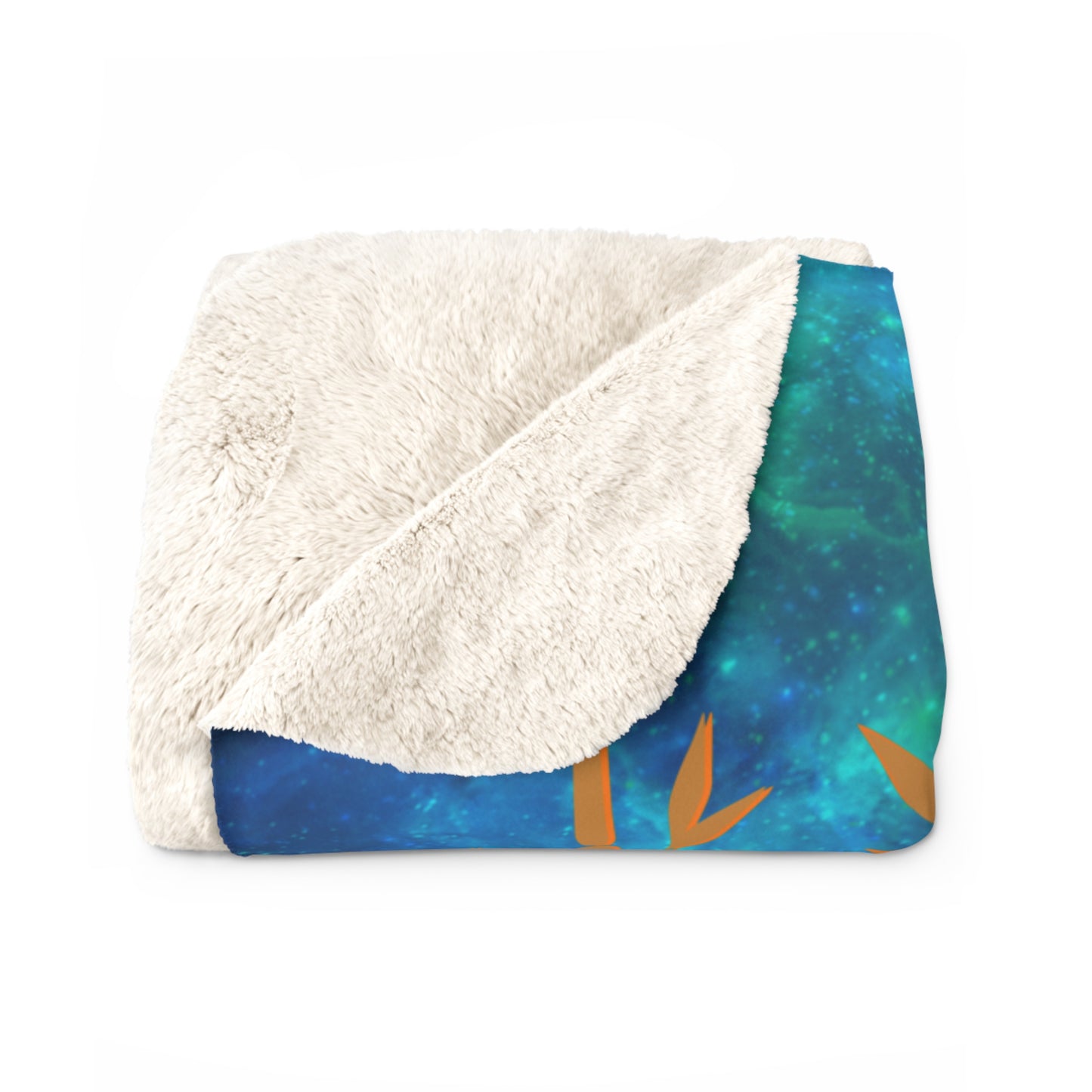 Azure Galaxy Rat Sherpa Fleece Blanket
