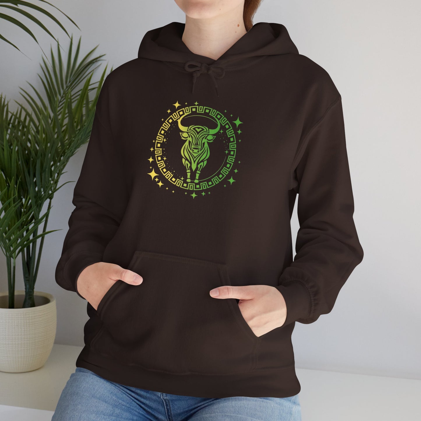 Tribal Circle Taurus Bull Heavy Blend™ Hoodie