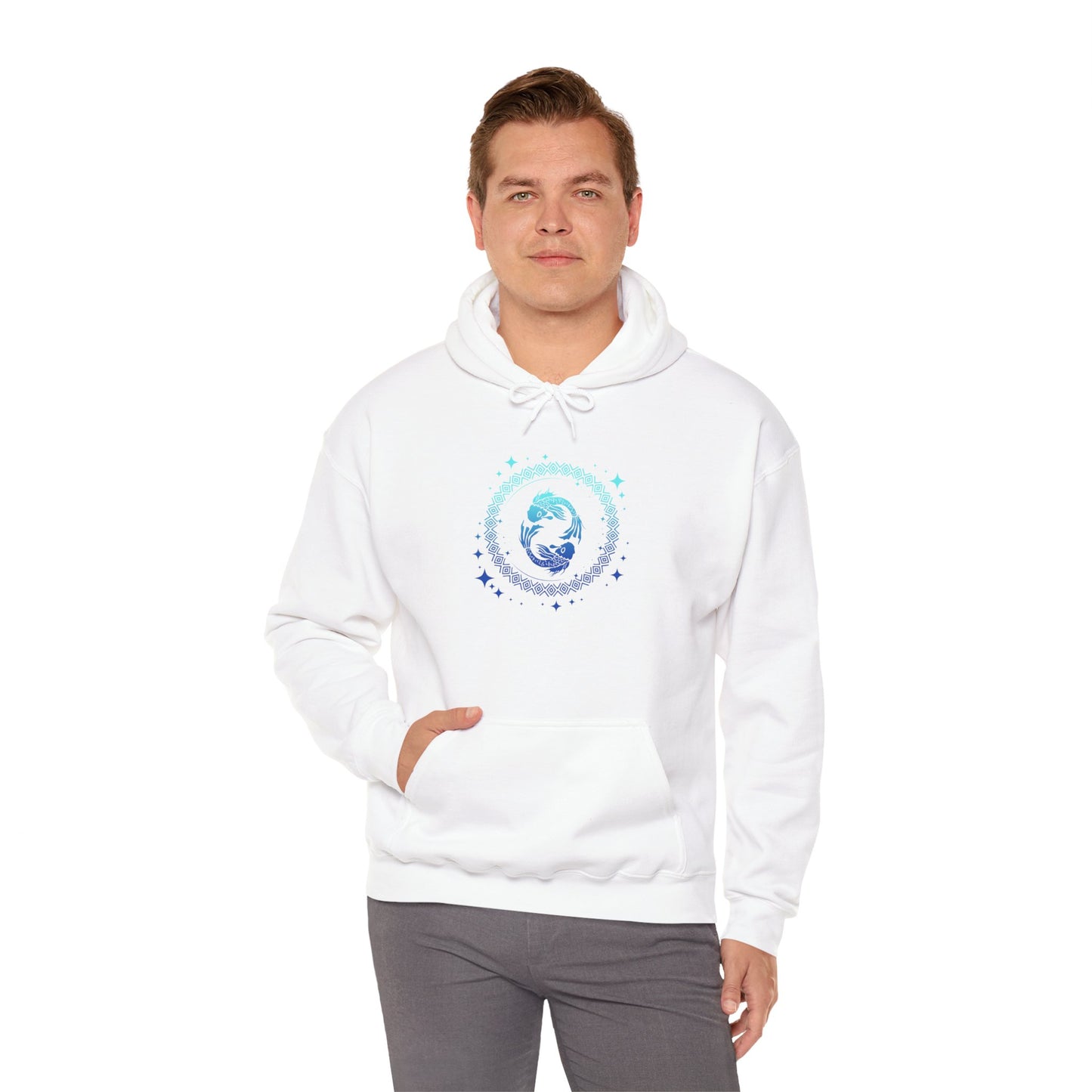 Tribal Circle Pisces Twin Fish Unisex Heavy Blend™ Hoodie