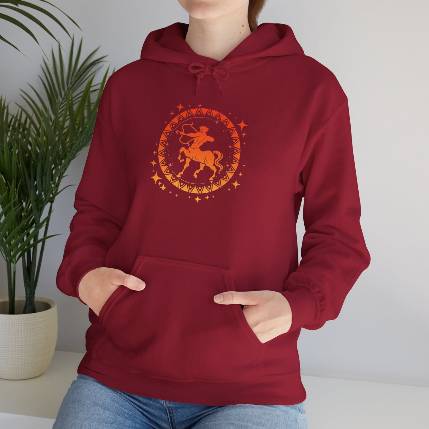 Tribal Circle Sagittarius Archer Heavy Blend™ Hoodie