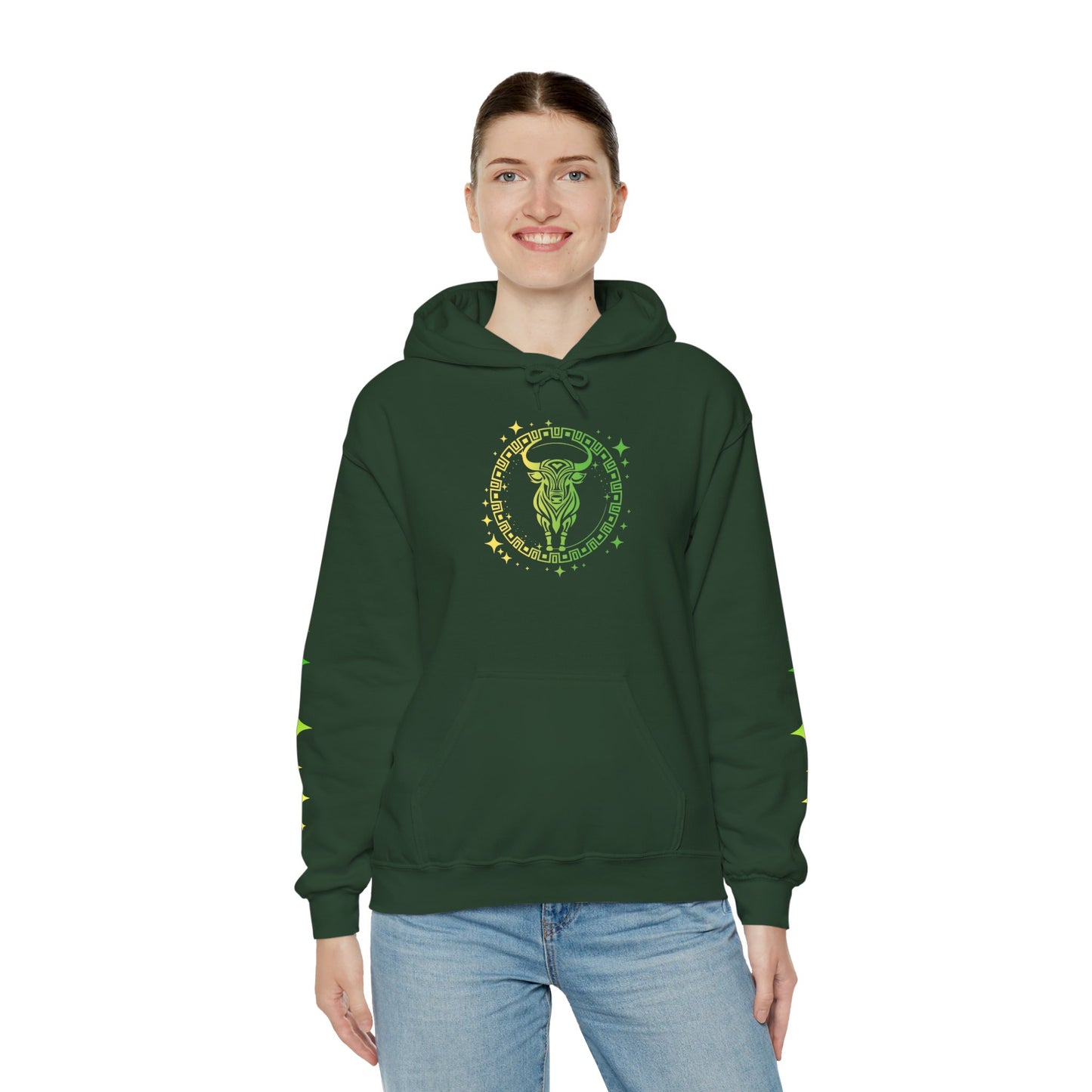 Tribal Circle Taurus Bull Heavy Blend™ Hoodie