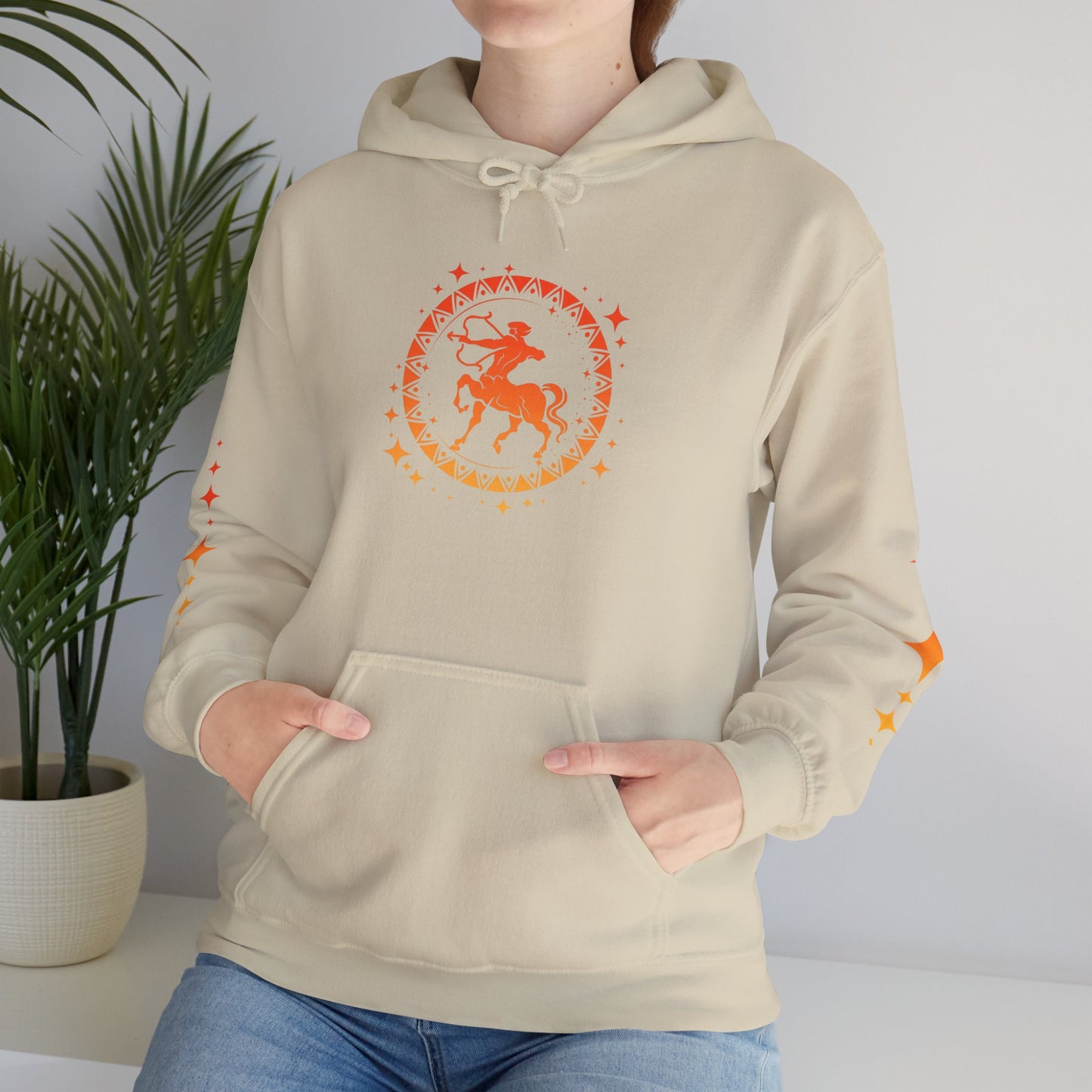 Tribal Circle Sagittarius Archer Heavy Blend™ Hoodie