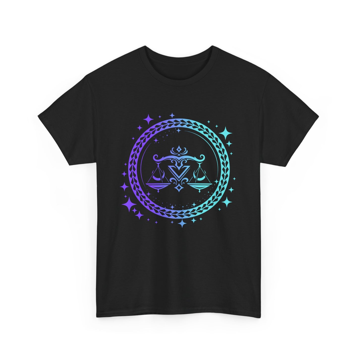 Tribal Circle Libra Scales Unisex Heavy Cotton Tee