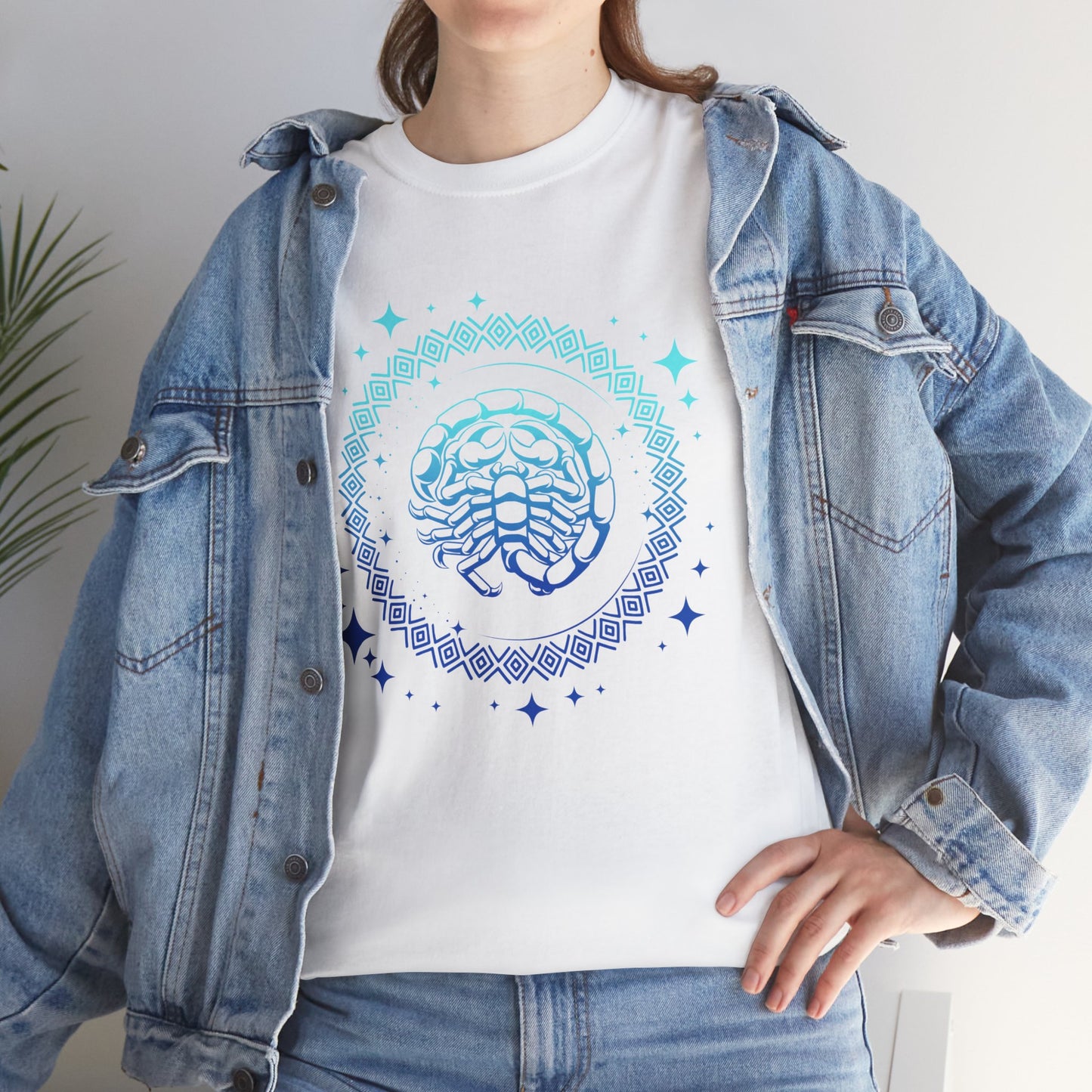 Tribal Circle Scorpio Scorpion Unisex Heavy Cotton Tee