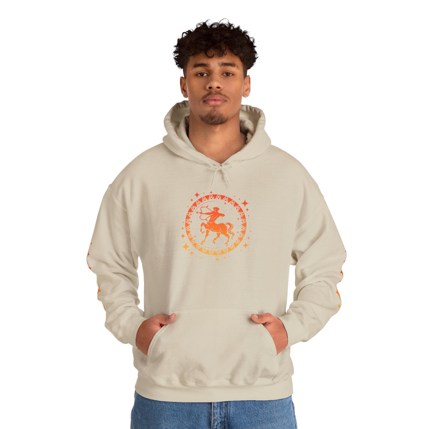Tribal Circle Sagittarius Archer Heavy Blend™ Hoodie