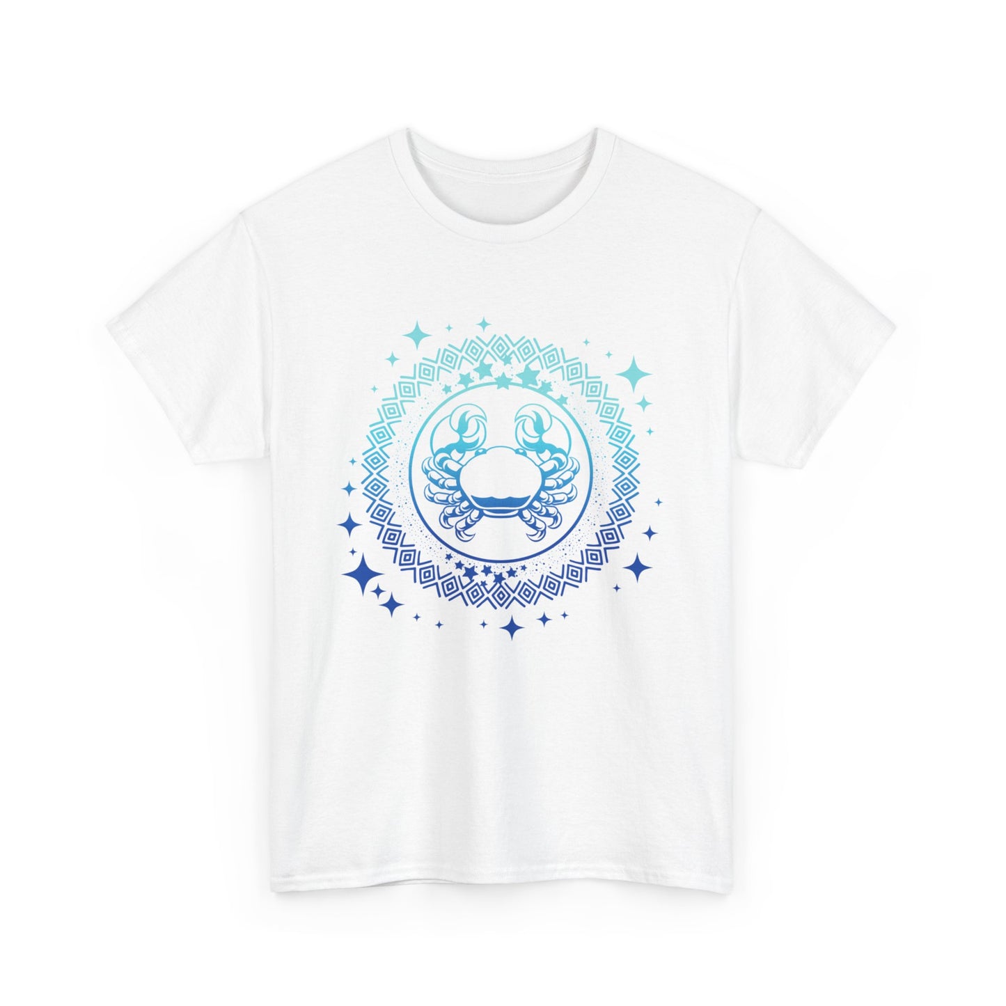 Tribal Circle Cancer Crab Unisex Heavy Cotton Tee