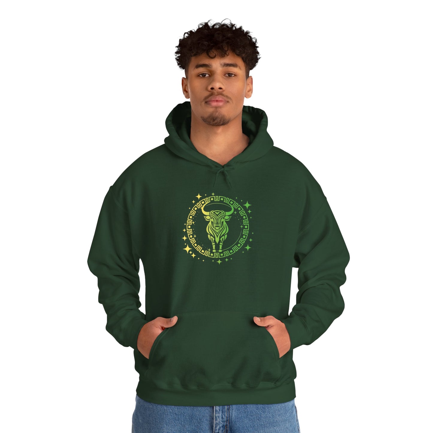 Tribal Circle Taurus Bull Heavy Blend™ Hoodie