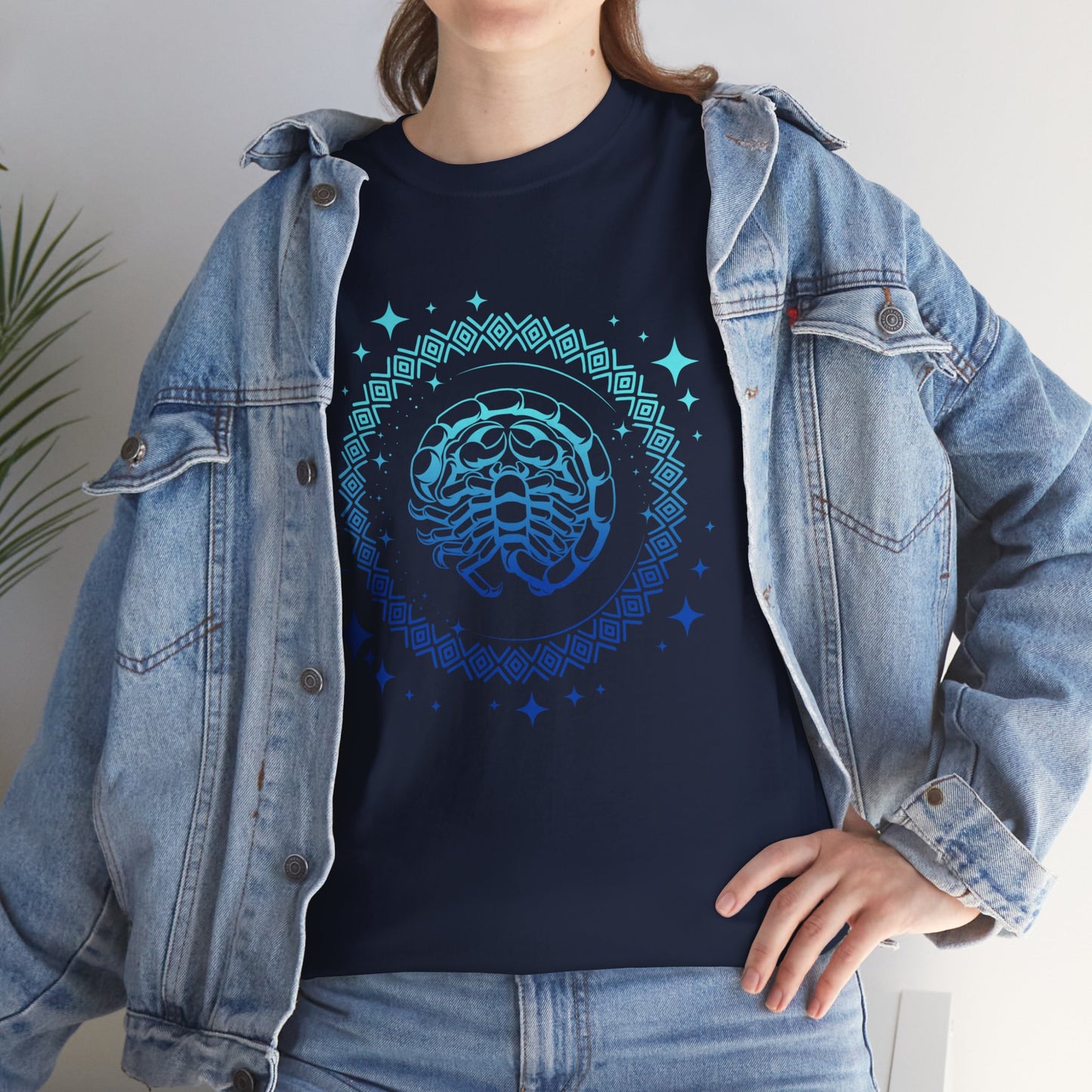 Tribal Circle Scorpio Scorpion Unisex Heavy Cotton Tee