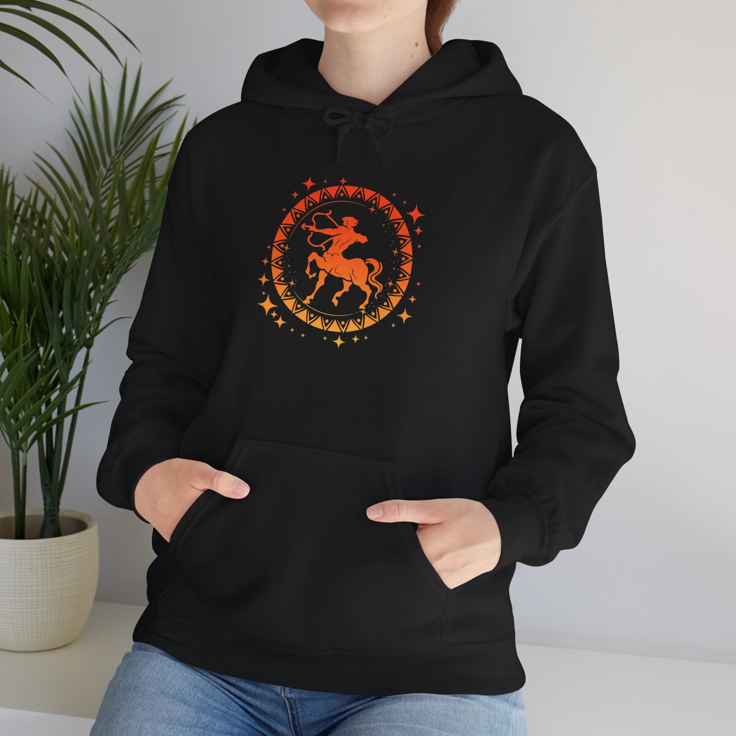 Tribal Circle Sagittarius Archer Heavy Blend™ Hoodie
