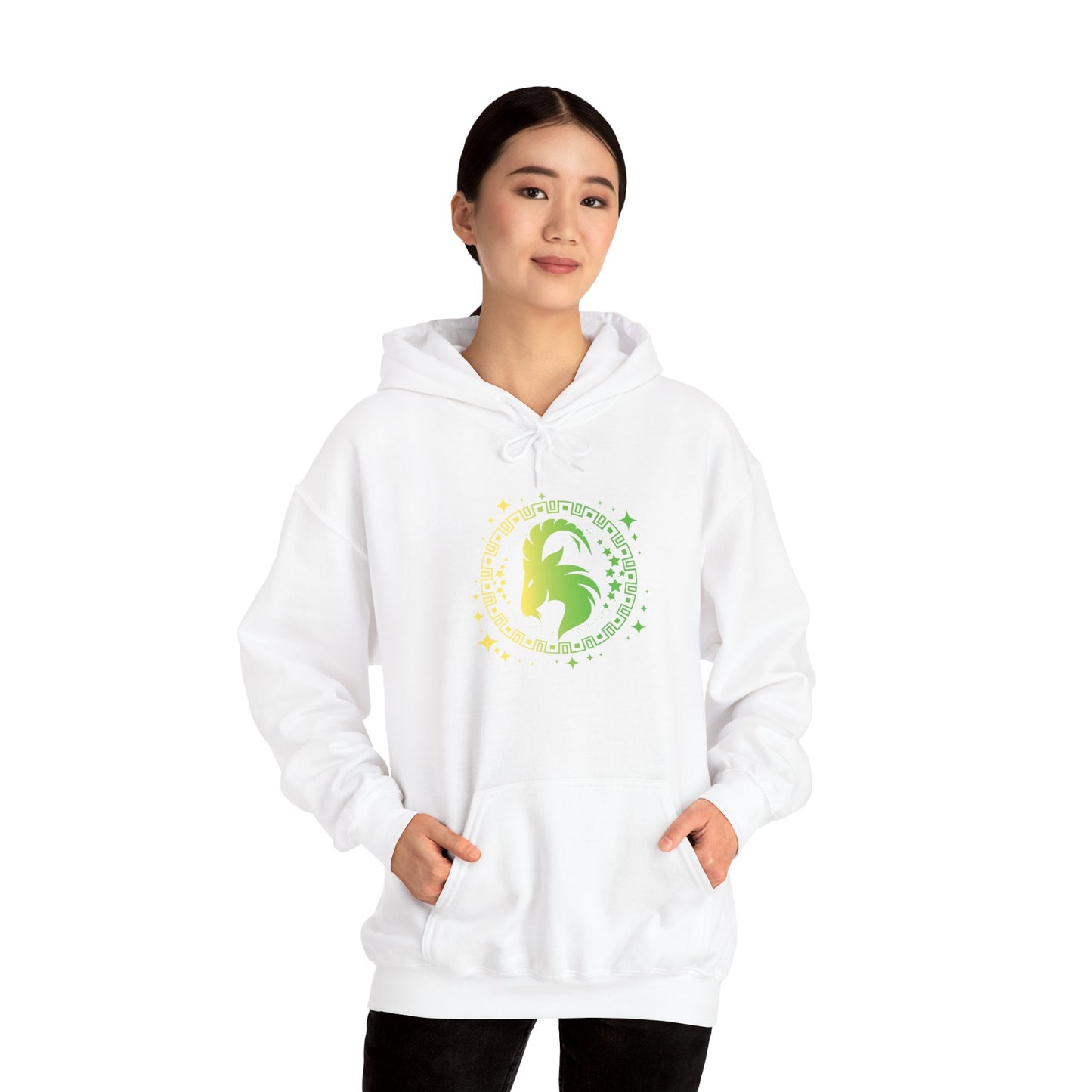 Tribal Circle Capricorn Goat Heavy Blend™ Hoodie