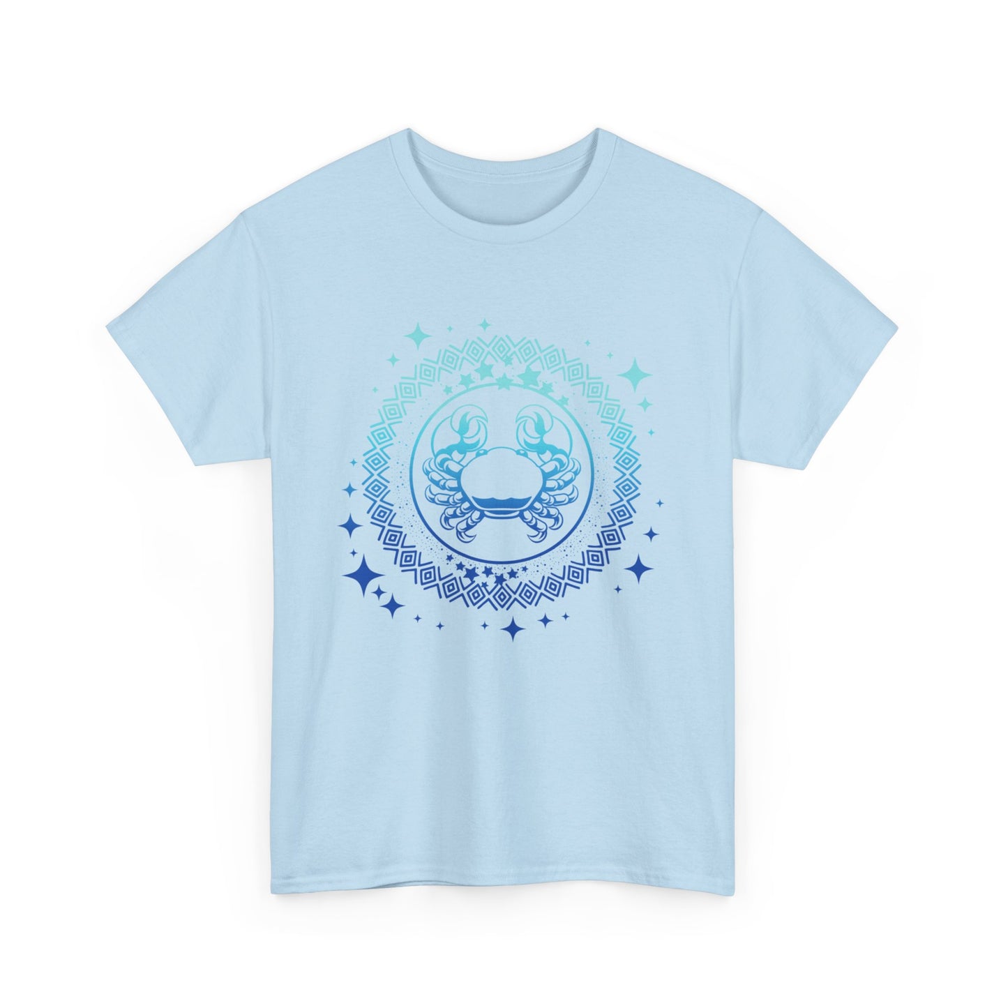Tribal Circle Cancer Crab Unisex Heavy Cotton Tee