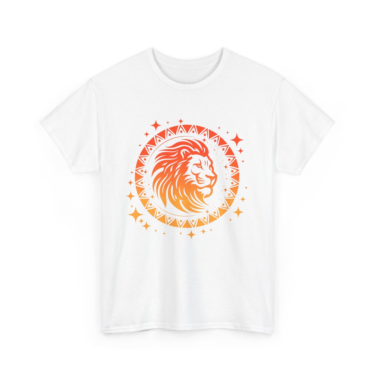 Tribal Circle Leo Lion Unisex Heavy Cotton Tee