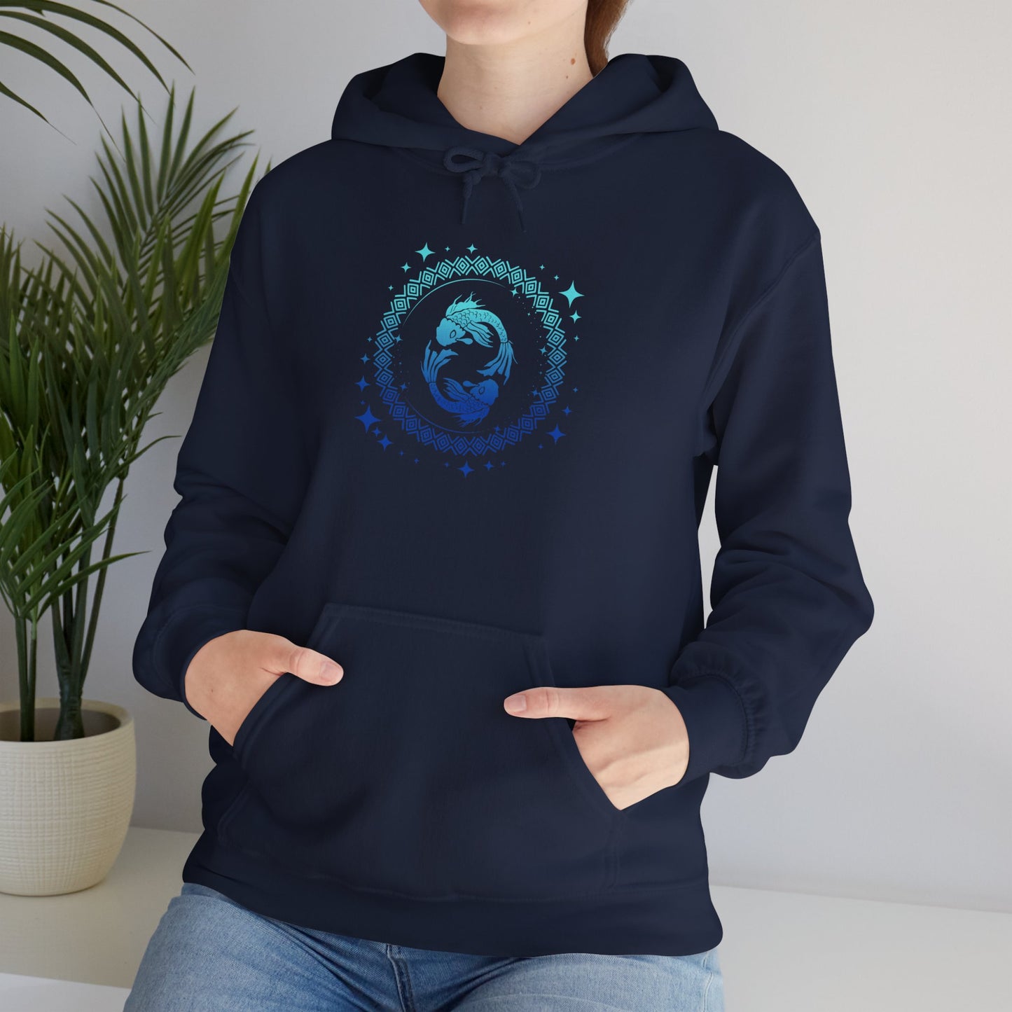 Tribal Circle Pisces Twin Fish Unisex Heavy Blend™ Hoodie