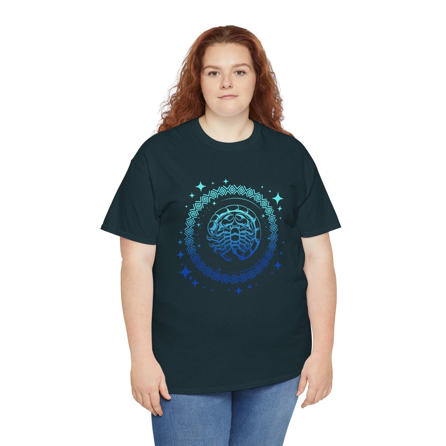 Tribal Circle Scorpio Scorpion Unisex Heavy Cotton Tee