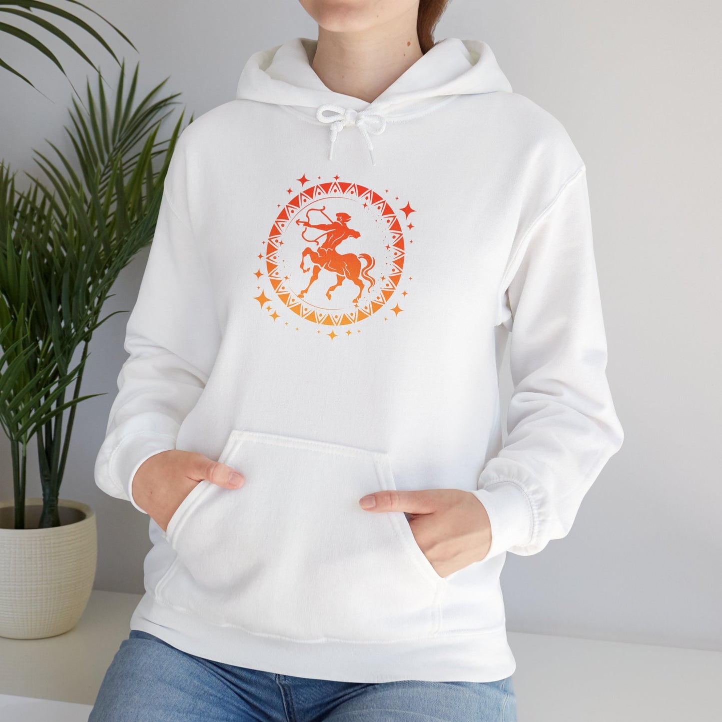 Tribal Circle Sagittarius Archer Heavy Blend™ Hoodie