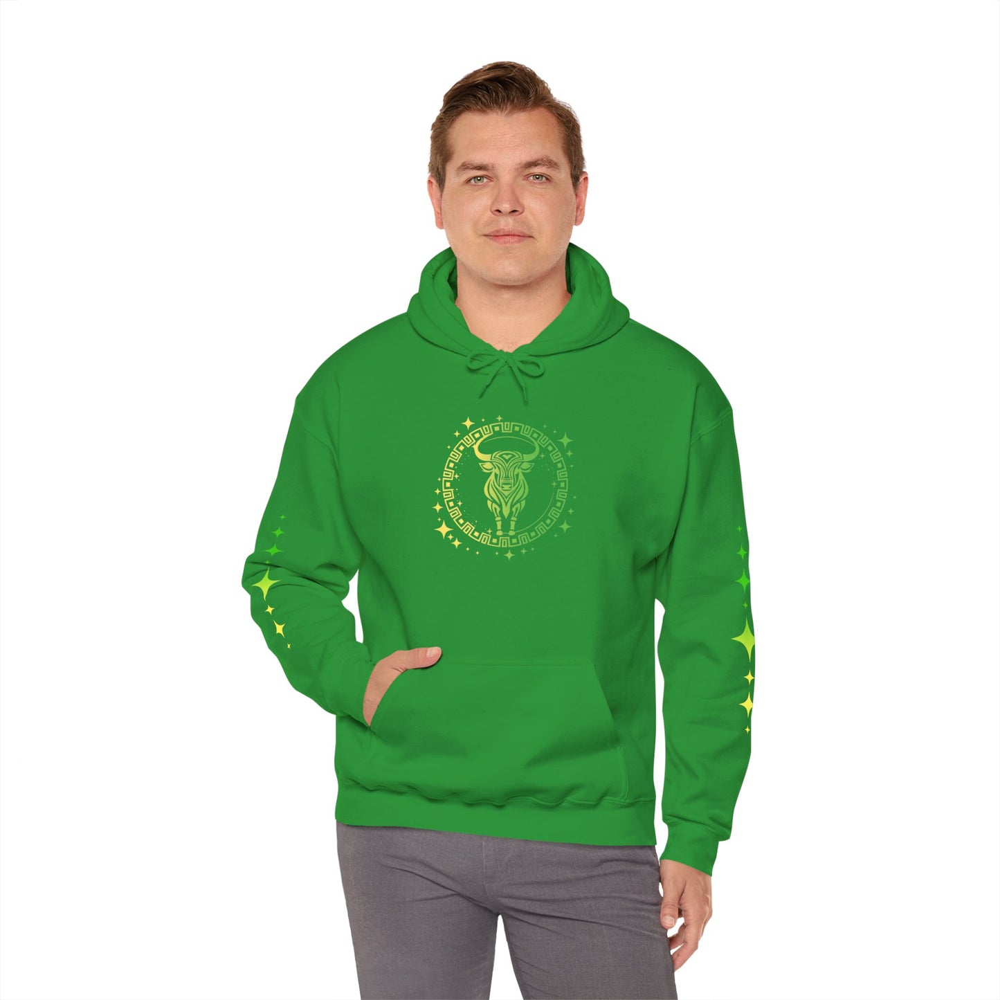 Tribal Circle Taurus Bull Heavy Blend™ Hoodie