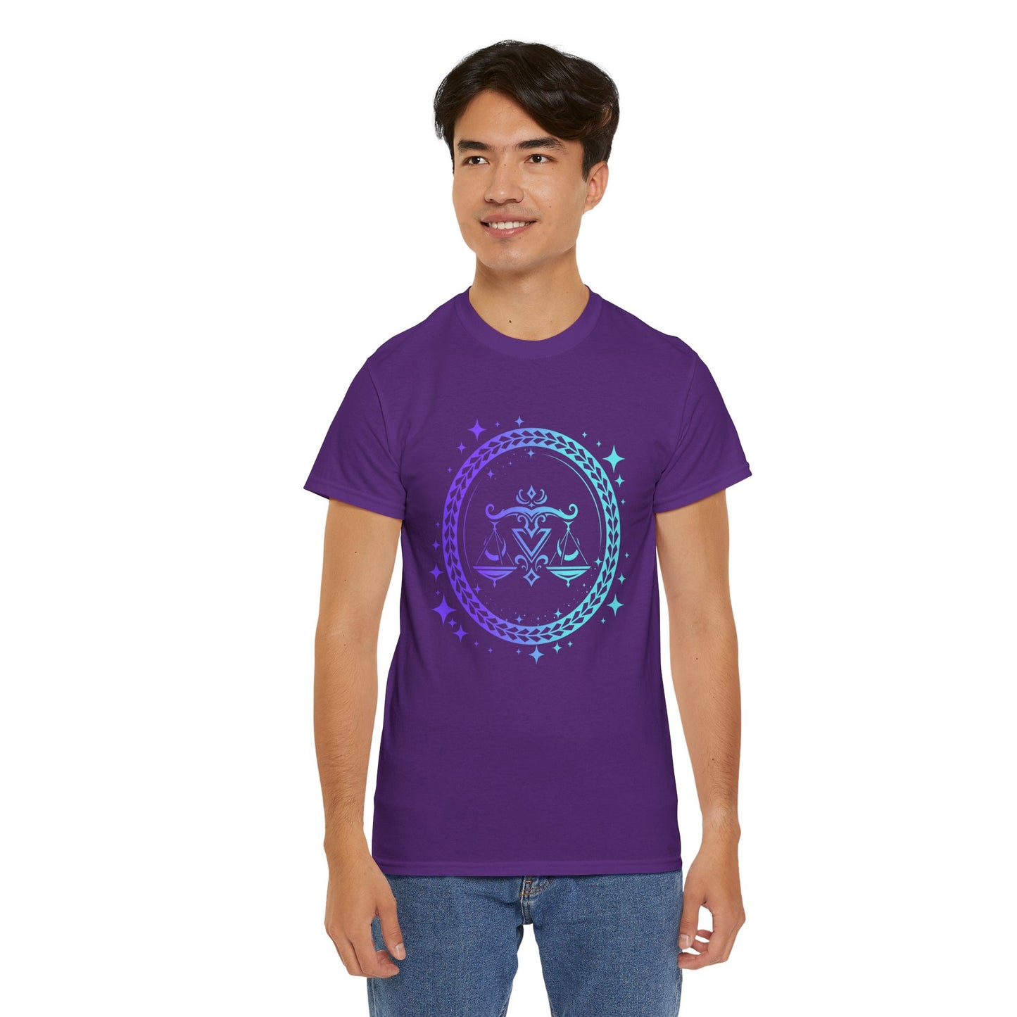 Tribal Circle Libra Scales Unisex Heavy Cotton Tee