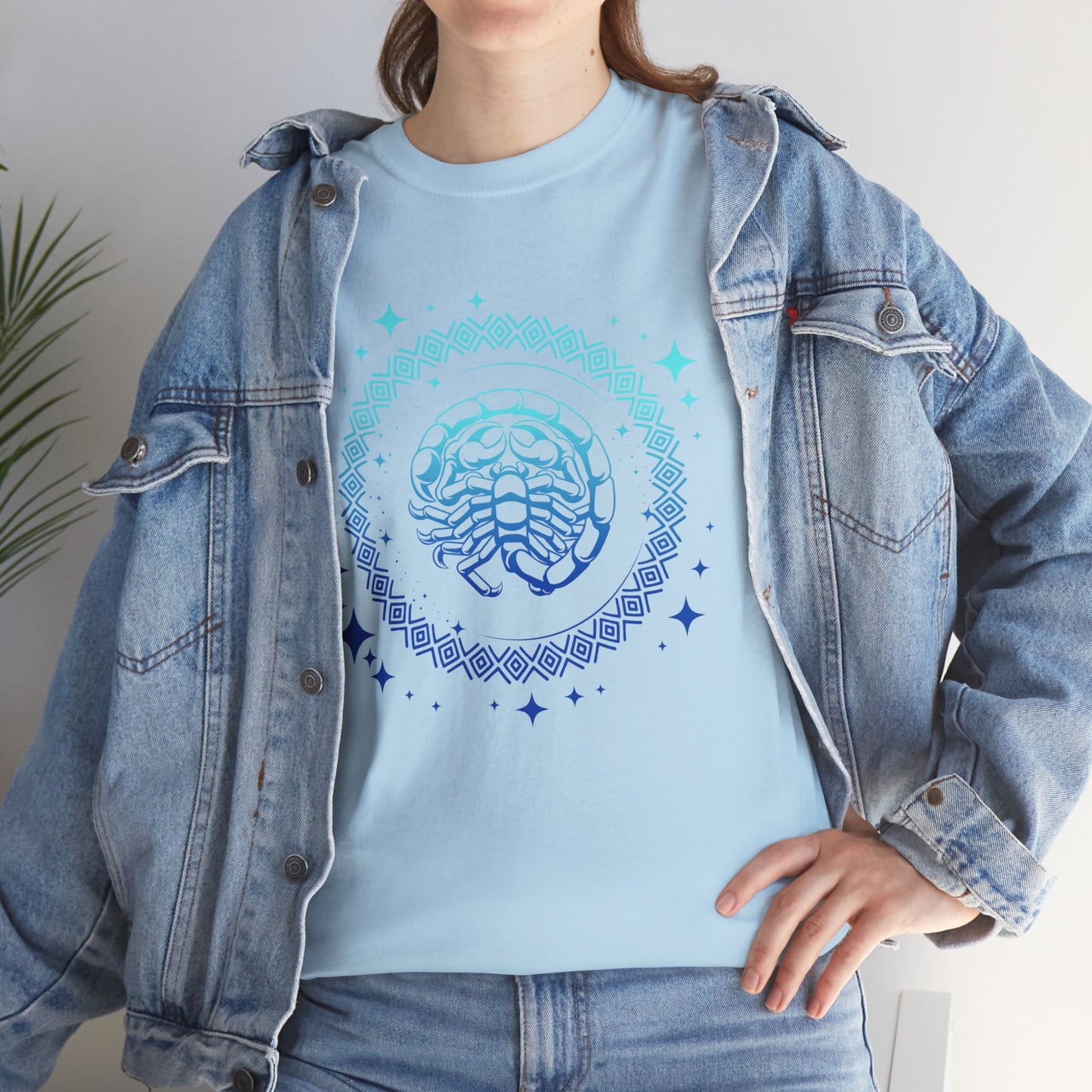 Tribal Circle Scorpio Scorpion Unisex Heavy Cotton Tee