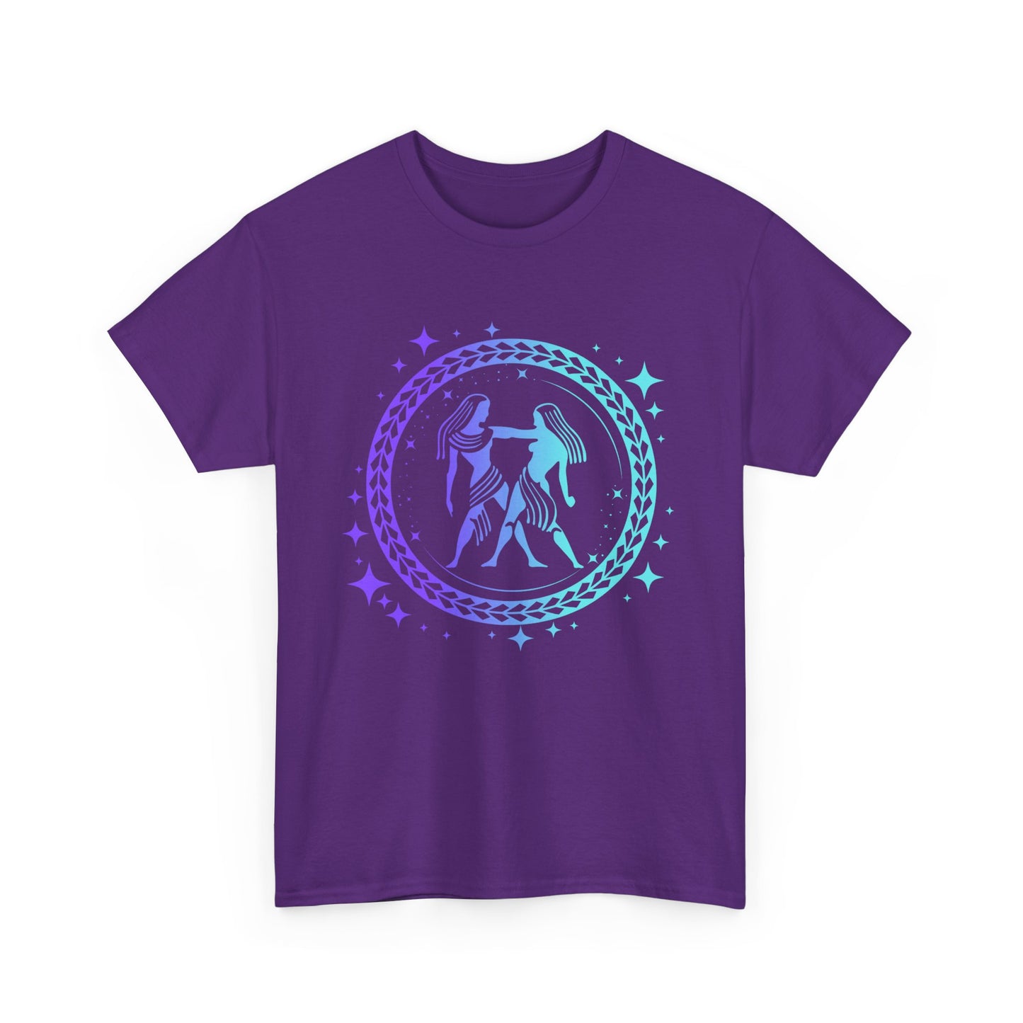 Tribal Circle Gemini Twins Unisex Heavy Cotton Tee