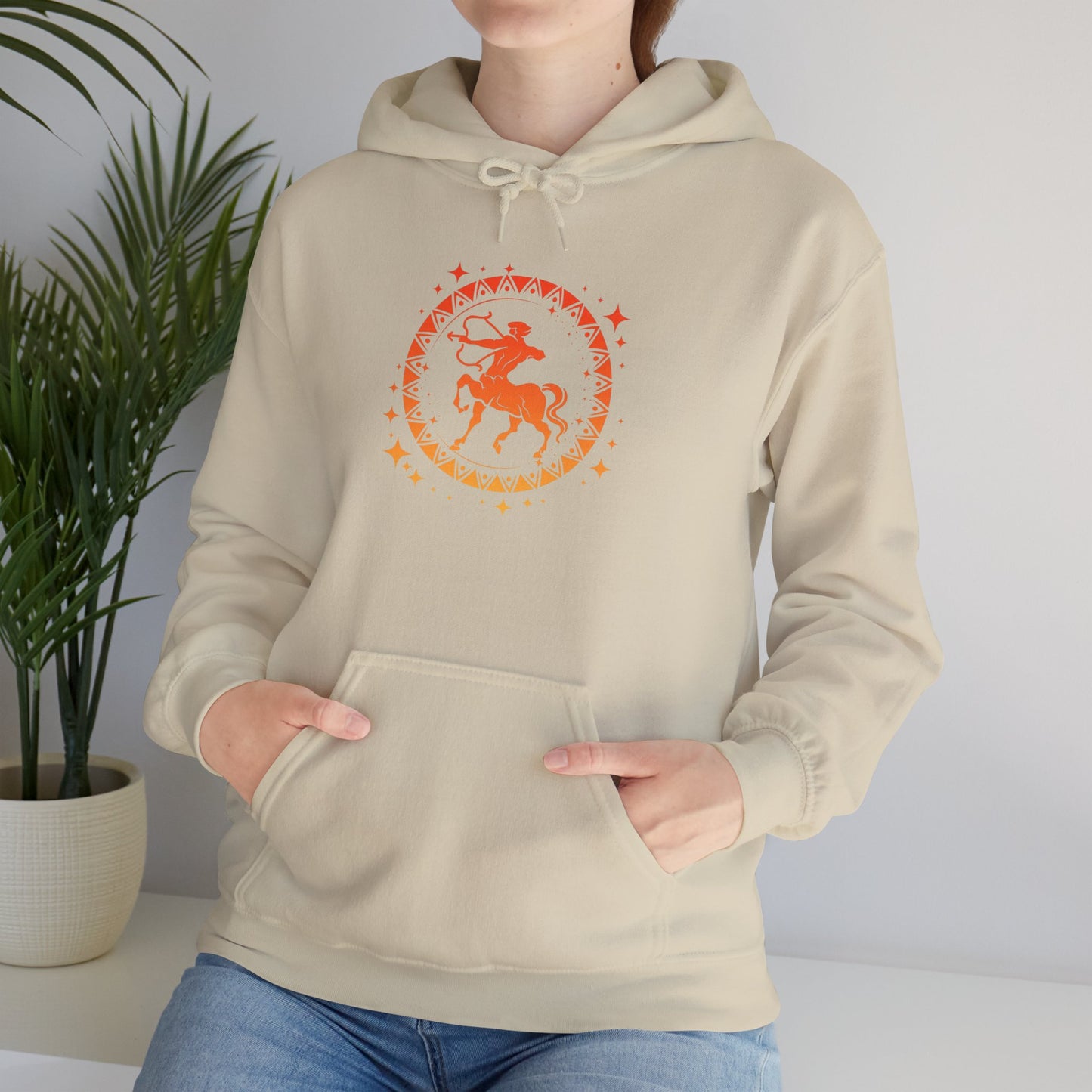 Tribal Circle Sagittarius Archer Heavy Blend™ Hoodie