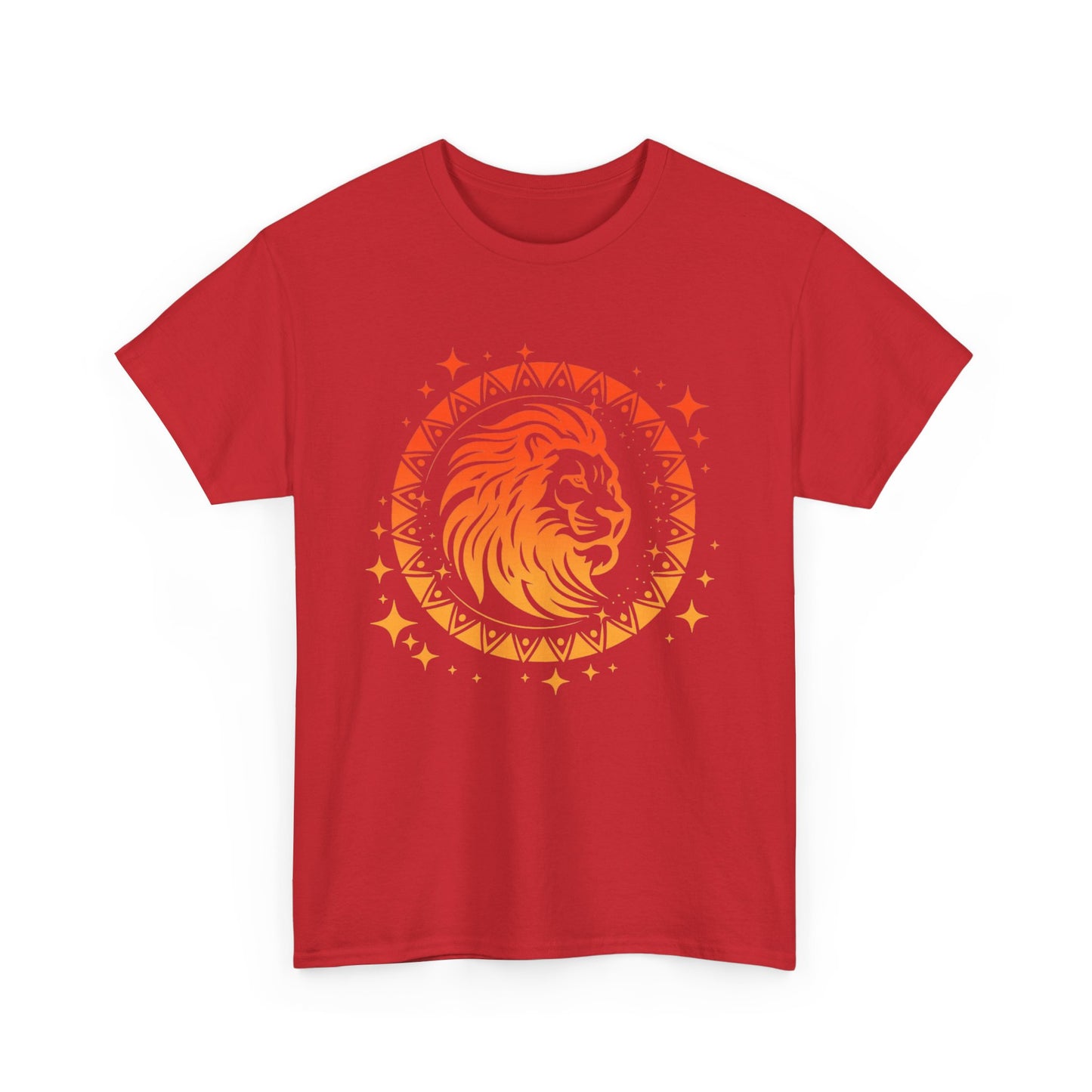 Tribal Circle Leo Lion Unisex Heavy Cotton Tee