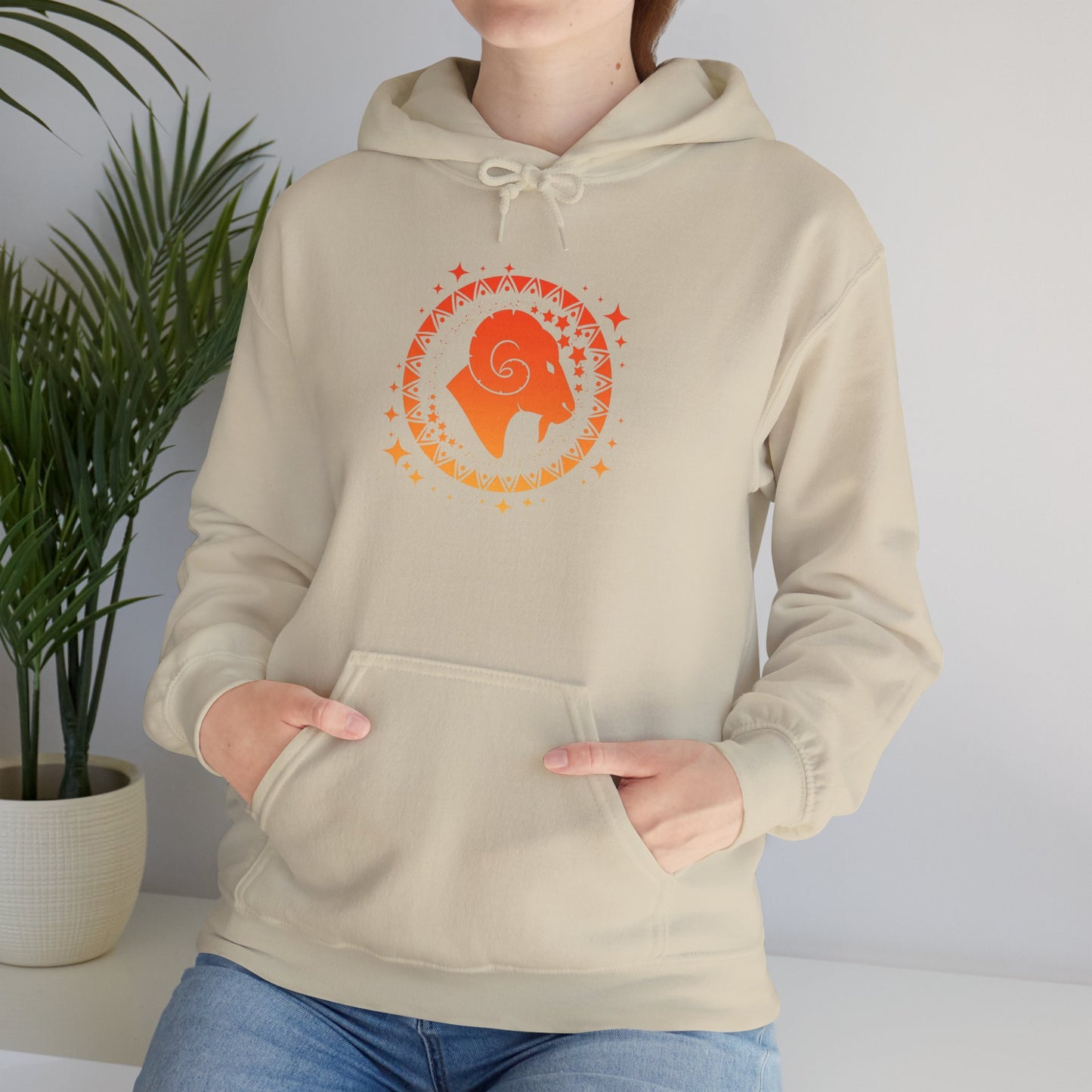 Tribal Circle Aries Ram Heavy Blend™ Hoodie