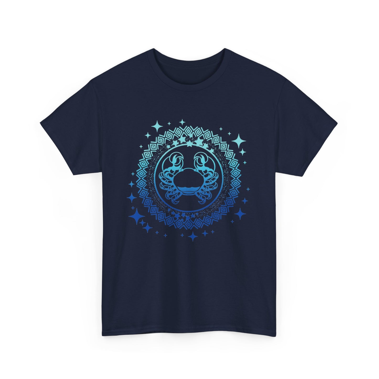 Tribal Circle Cancer Crab Unisex Heavy Cotton Tee