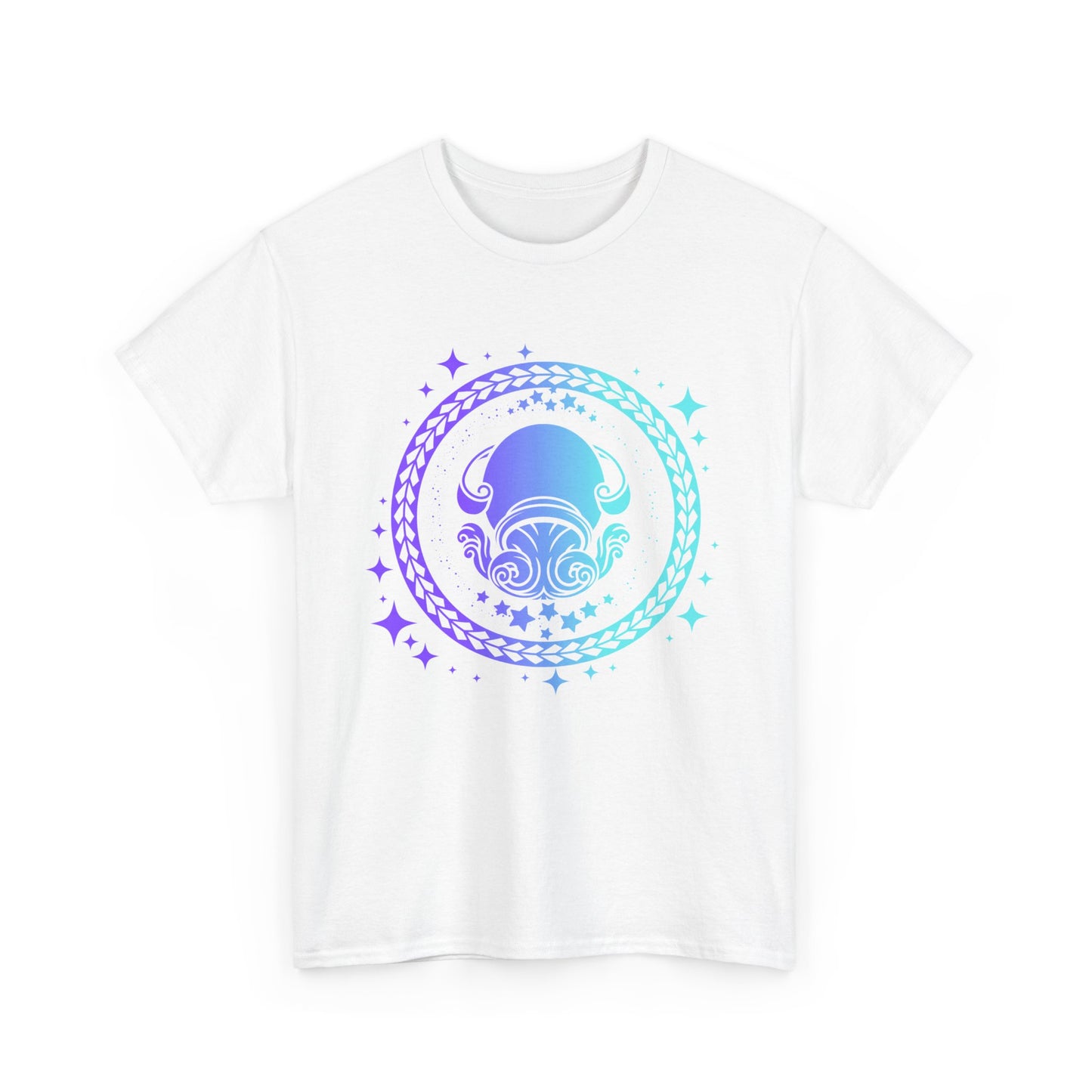 Tribal Circle Aquarius water bearer Unisex Heavy Cotton Tee