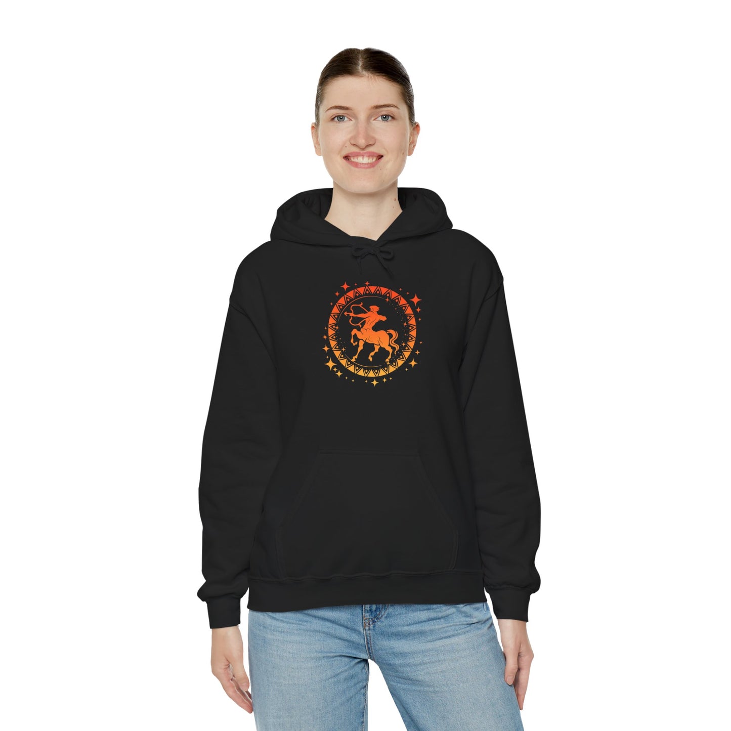 Tribal Circle Sagittarius Archer Heavy Blend™ Hoodie