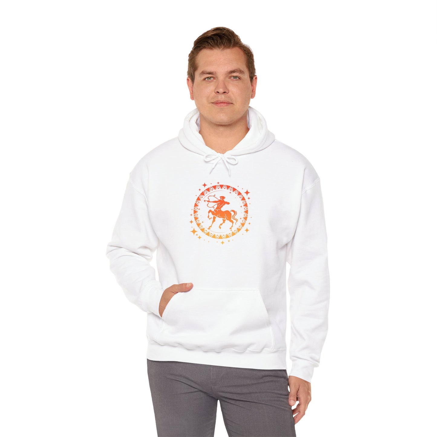 Tribal Circle Sagittarius Archer Heavy Blend™ Hoodie
