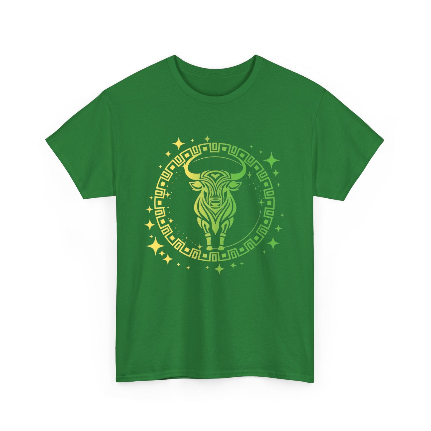 Tribal Circle Taurus Bull Unisex Heavy Cotton Tee