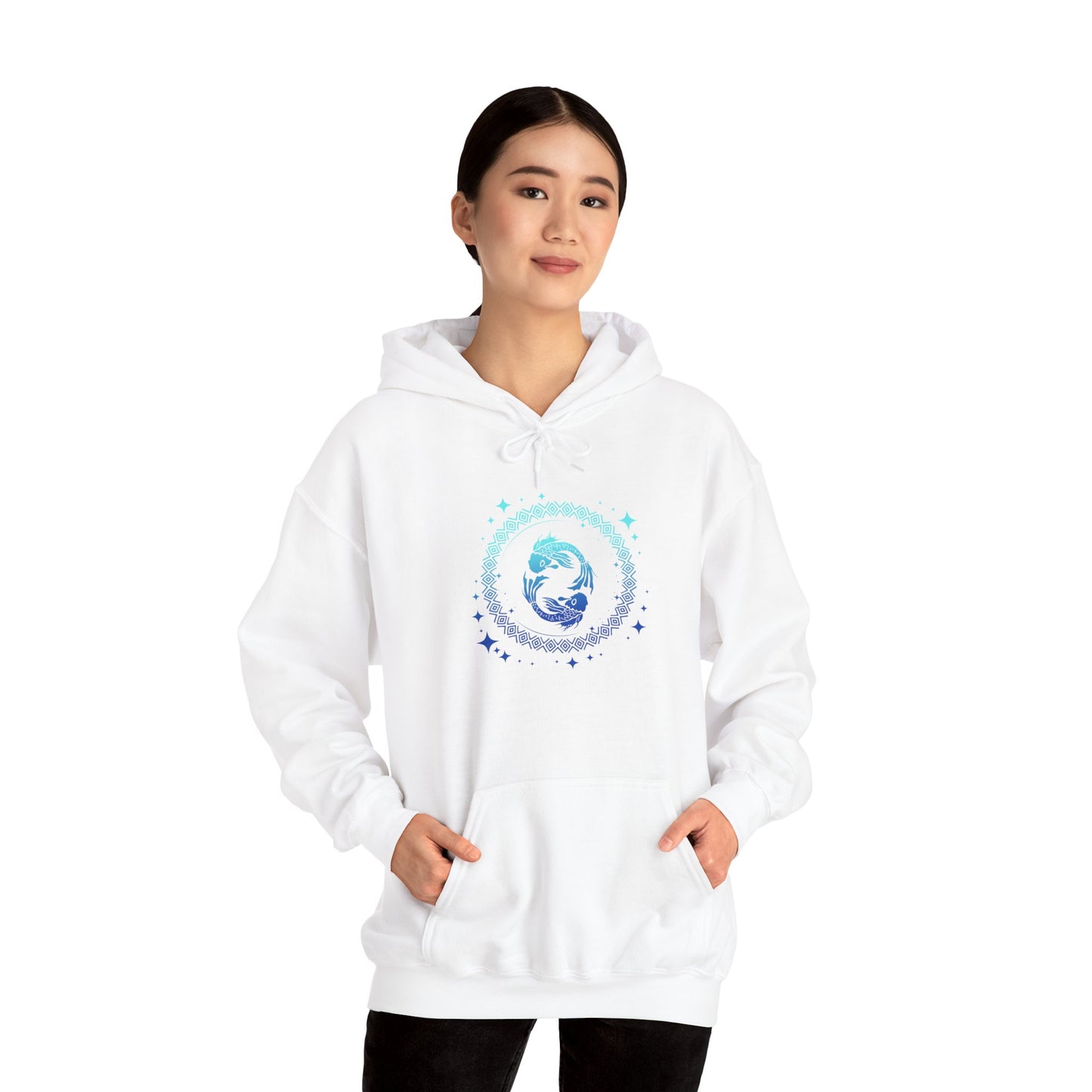 Tribal Circle Pisces Twin Fish Unisex Heavy Blend™ Hoodie