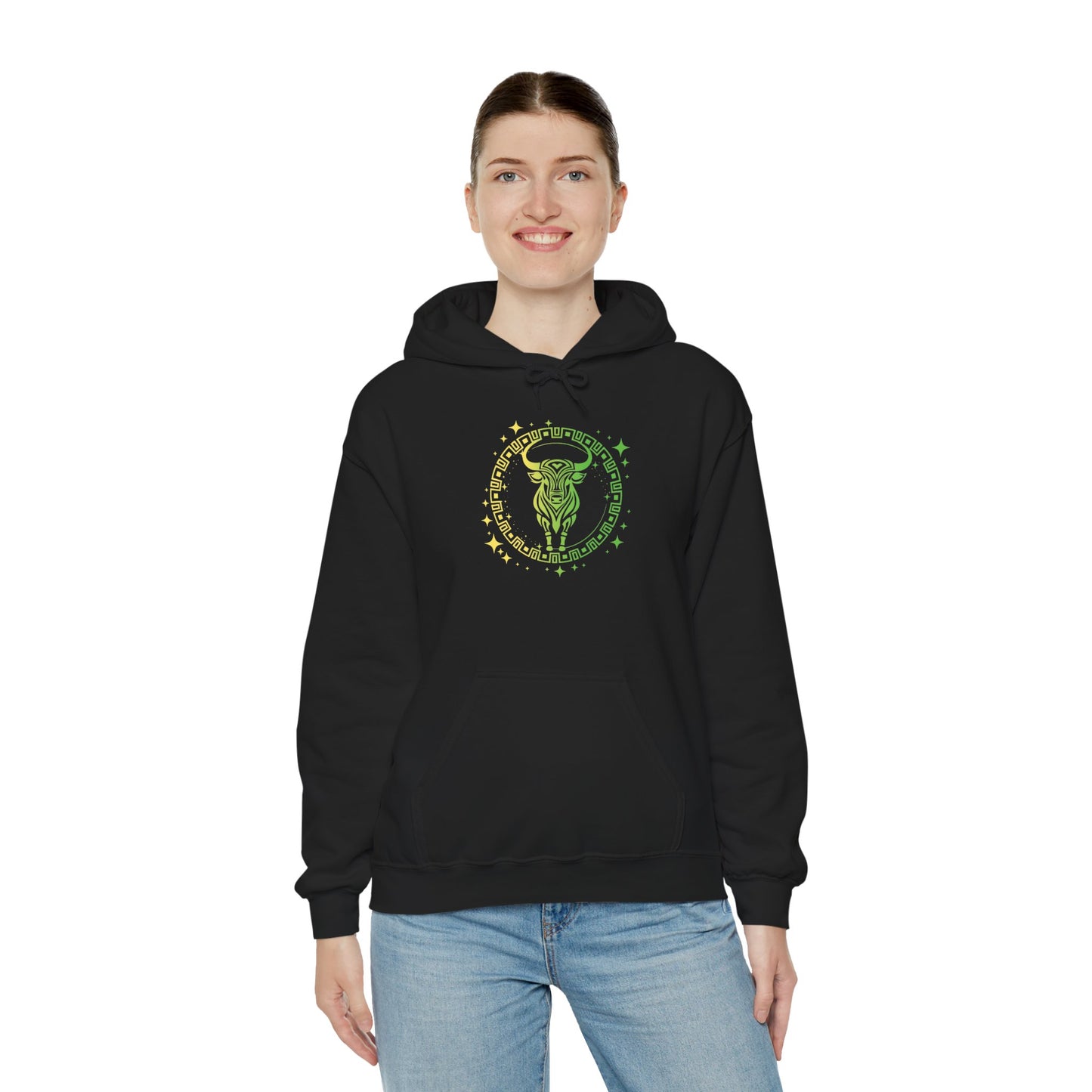Tribal Circle Taurus Bull Heavy Blend™ Hoodie