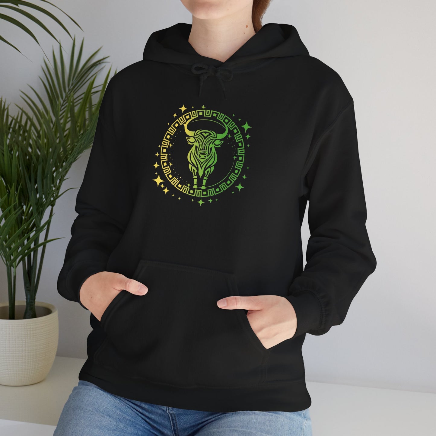 Tribal Circle Taurus Bull Heavy Blend™ Hoodie