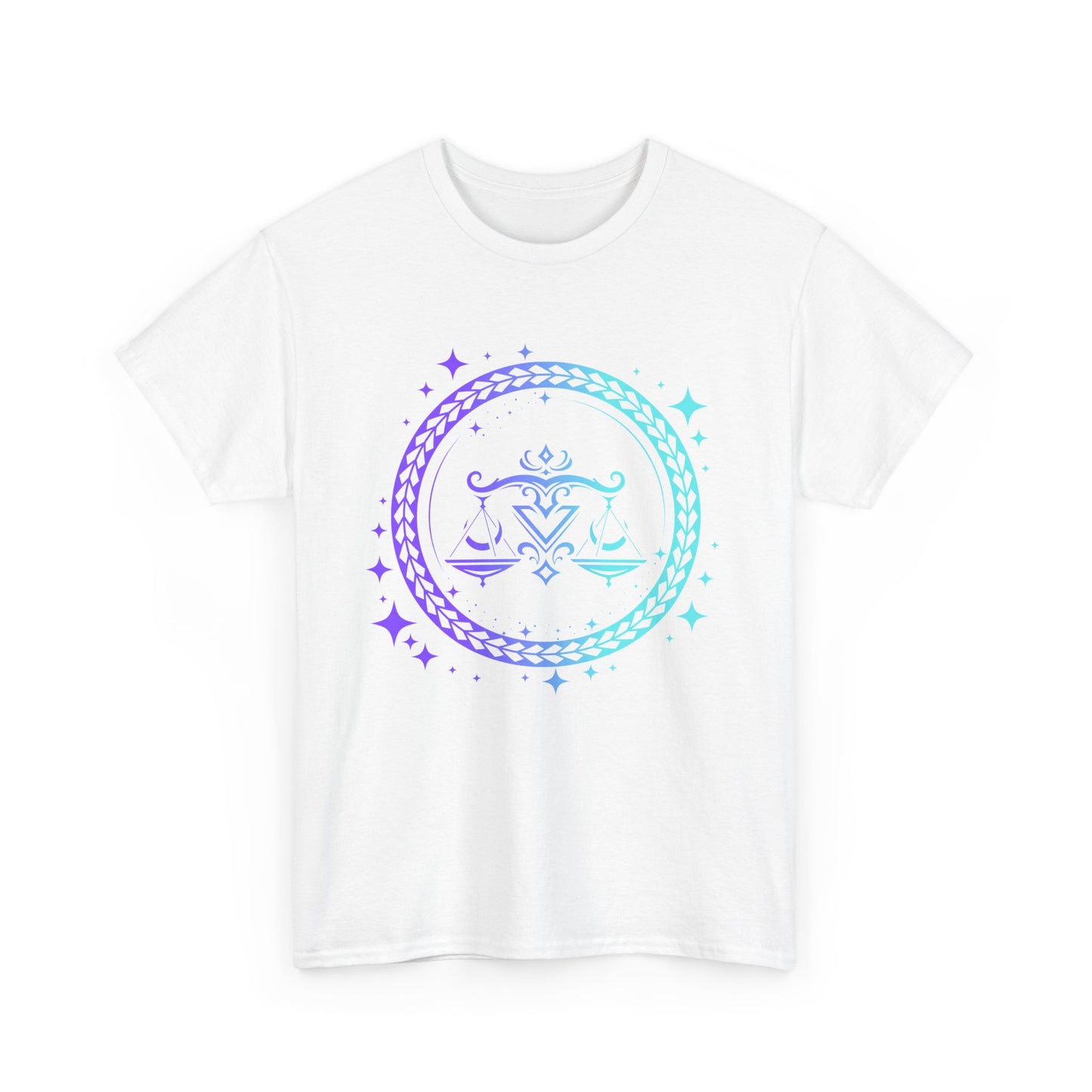 Tribal Circle Libra Scales Unisex Heavy Cotton Tee