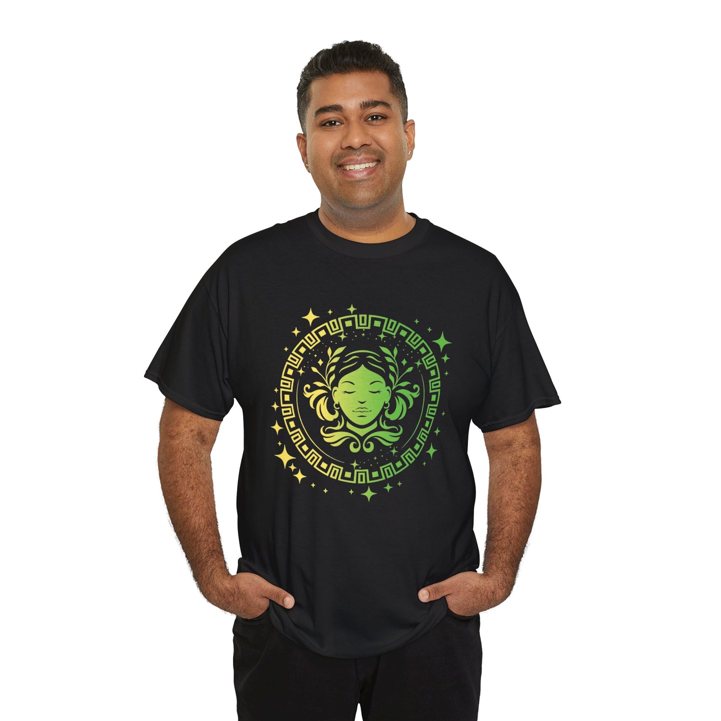 Tribal Circle Virgo Maiden Unisex Heavy Cotton Tee