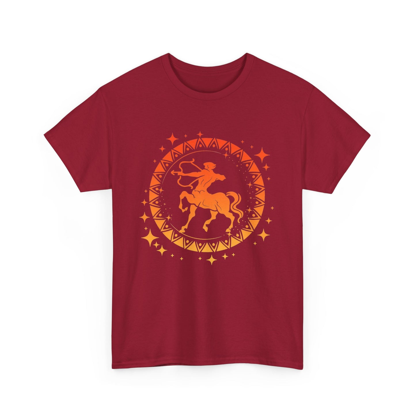 Tribal Circle Sagittarius Archer Unisex Heavy Cotton Tee
