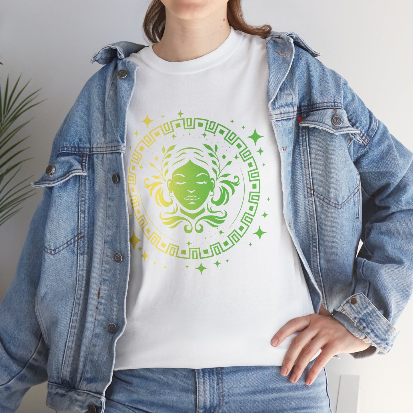 Tribal Circle Virgo Maiden Unisex Heavy Cotton Tee