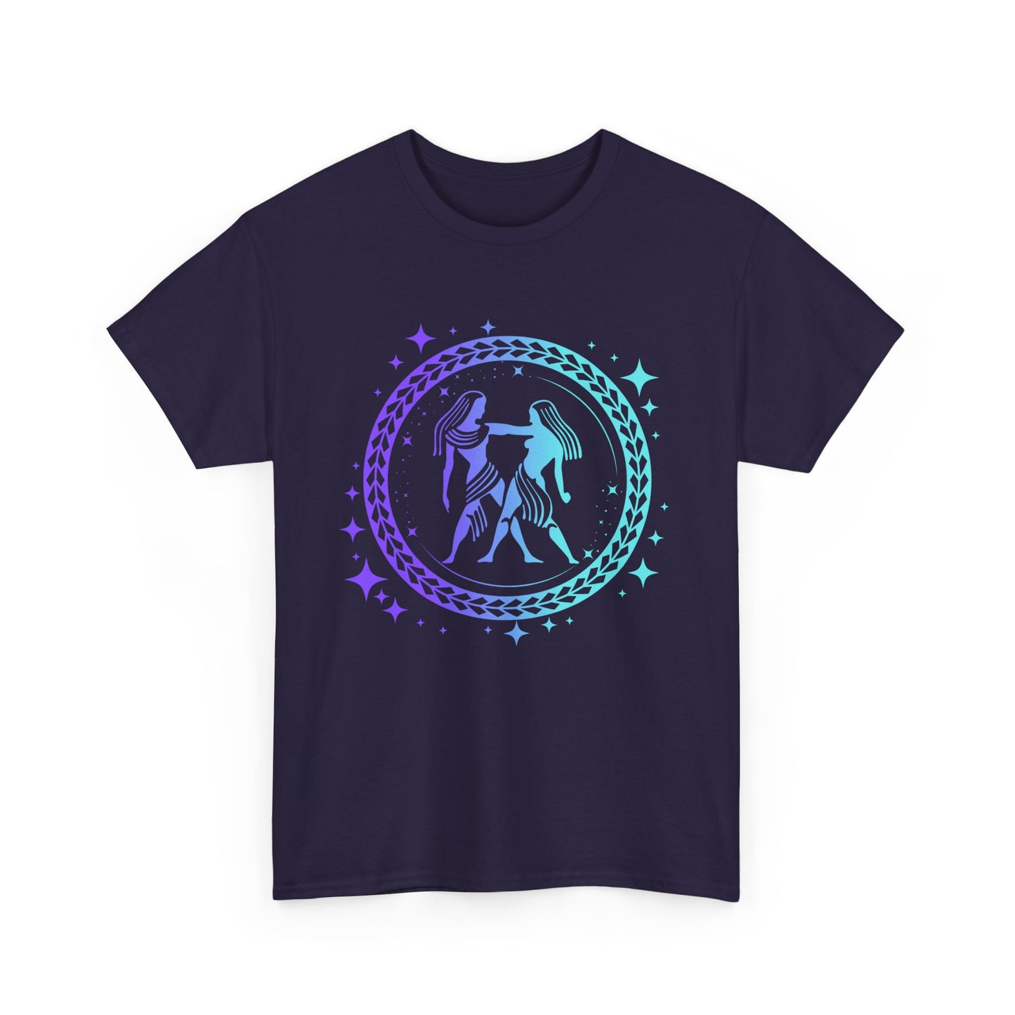 Tribal Circle Gemini Twins Unisex Heavy Cotton Tee