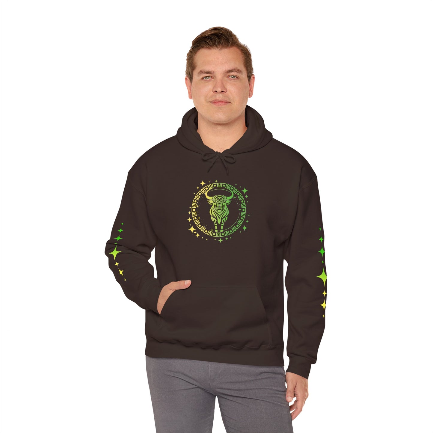 Tribal Circle Taurus Bull Heavy Blend™ Hoodie