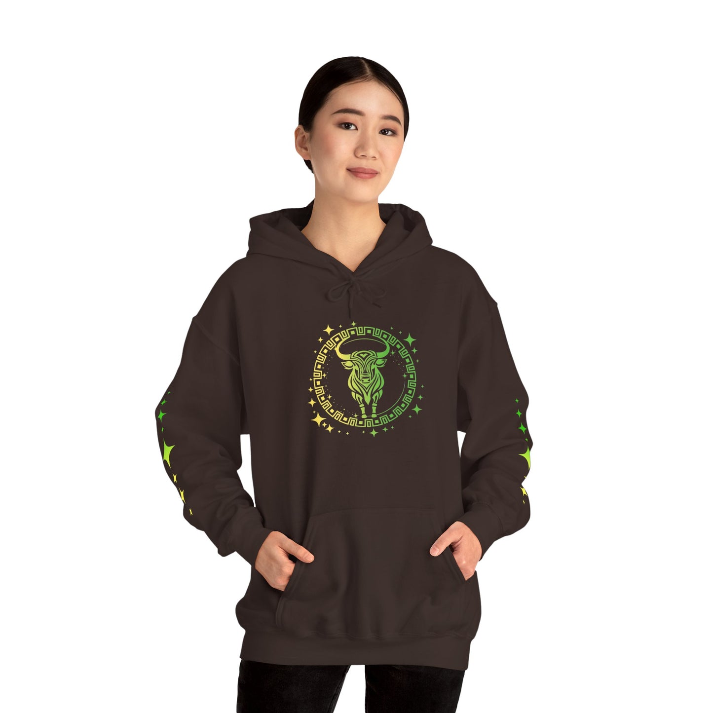 Tribal Circle Taurus Bull Heavy Blend™ Hoodie