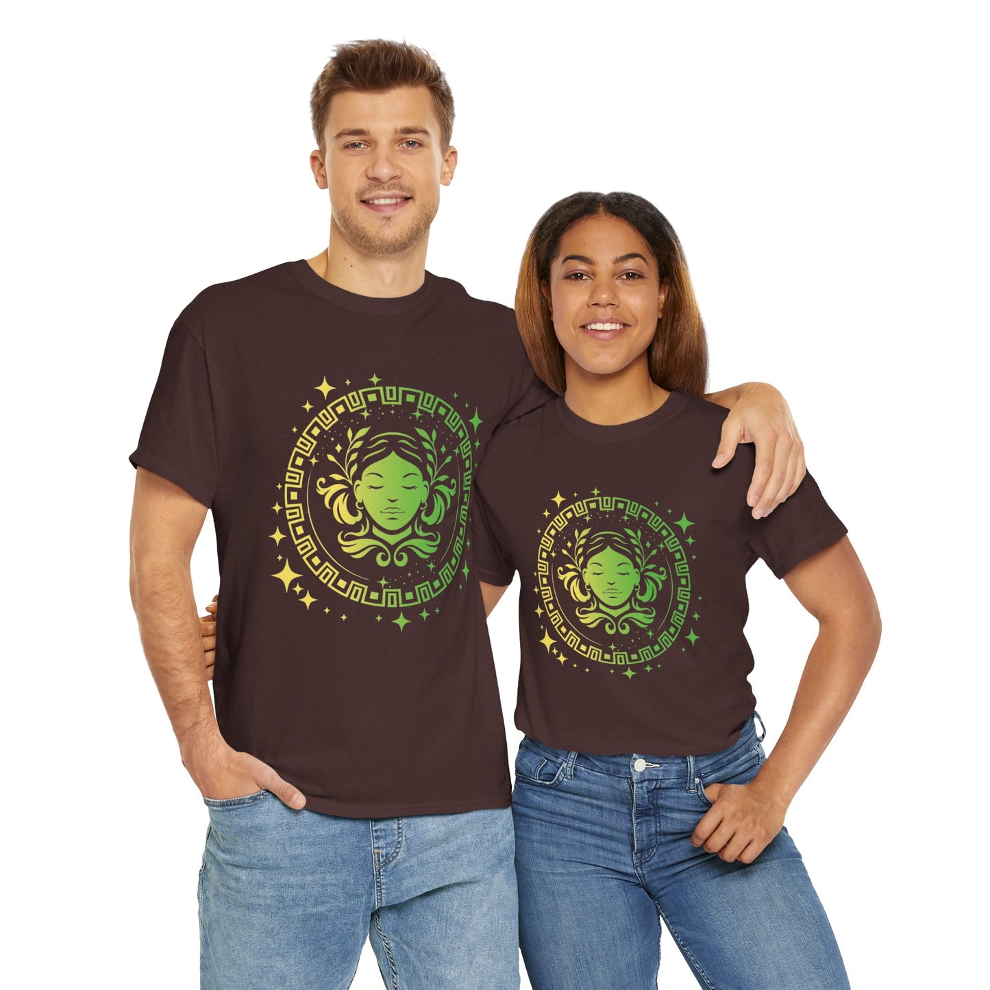 Tribal Circle Virgo Maiden Unisex Heavy Cotton Tee