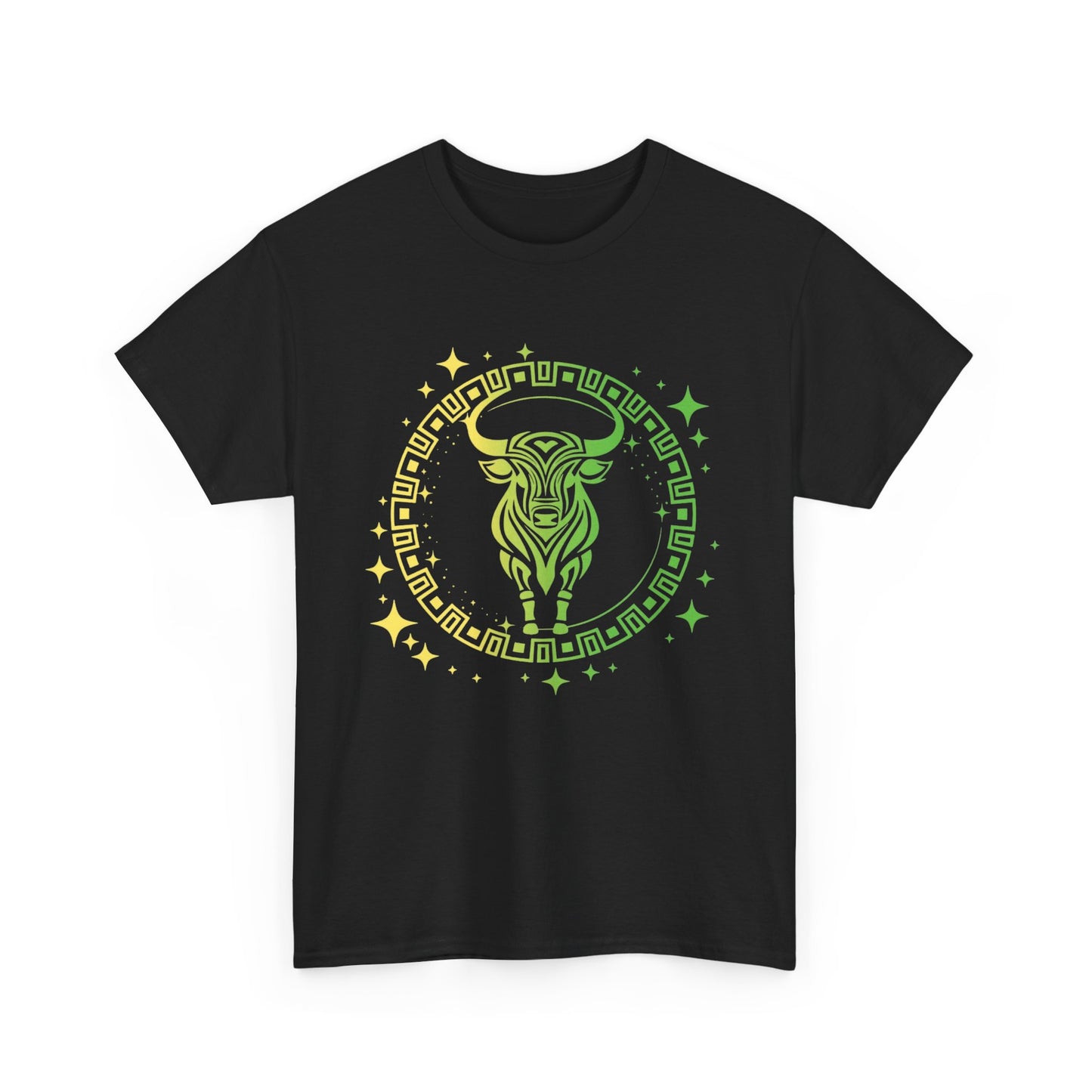 Tribal Circle Taurus Bull Unisex Heavy Cotton Tee