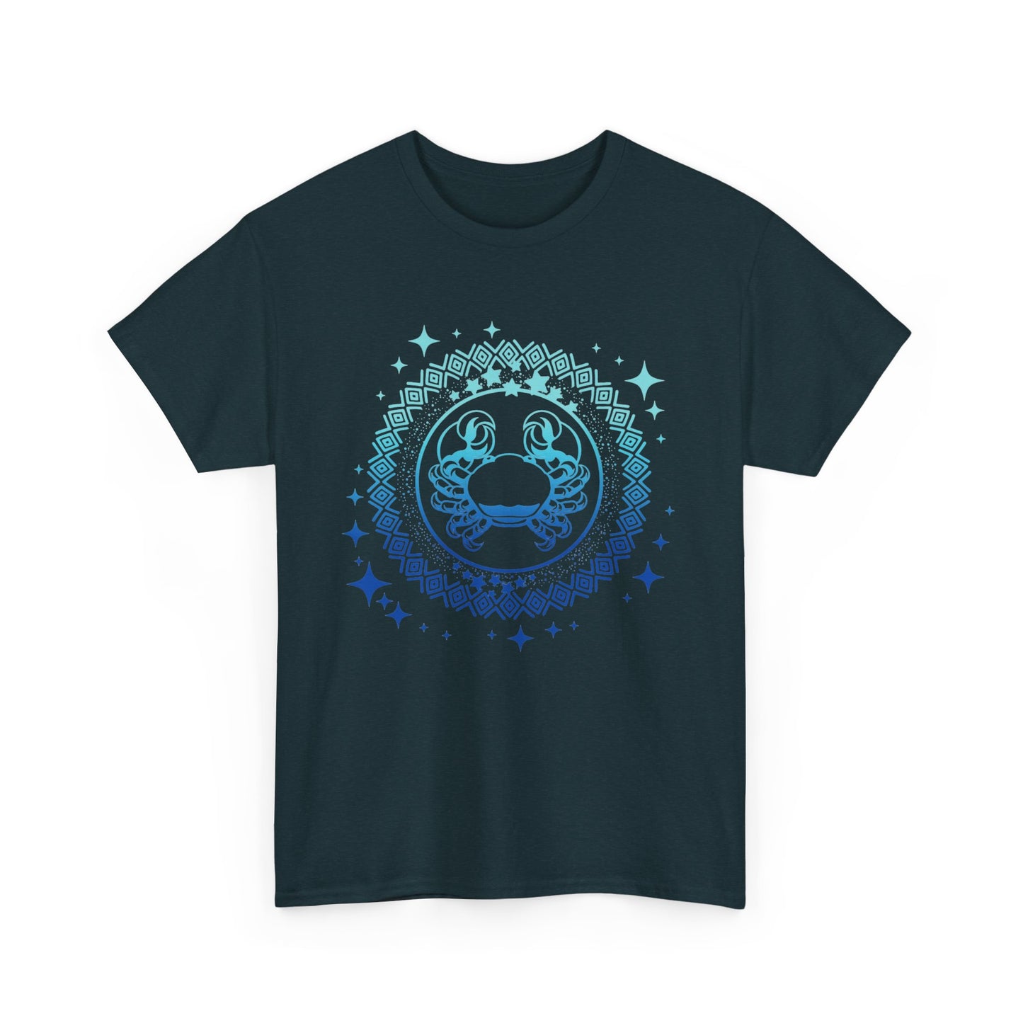 Tribal Circle Cancer Crab Unisex Heavy Cotton Tee